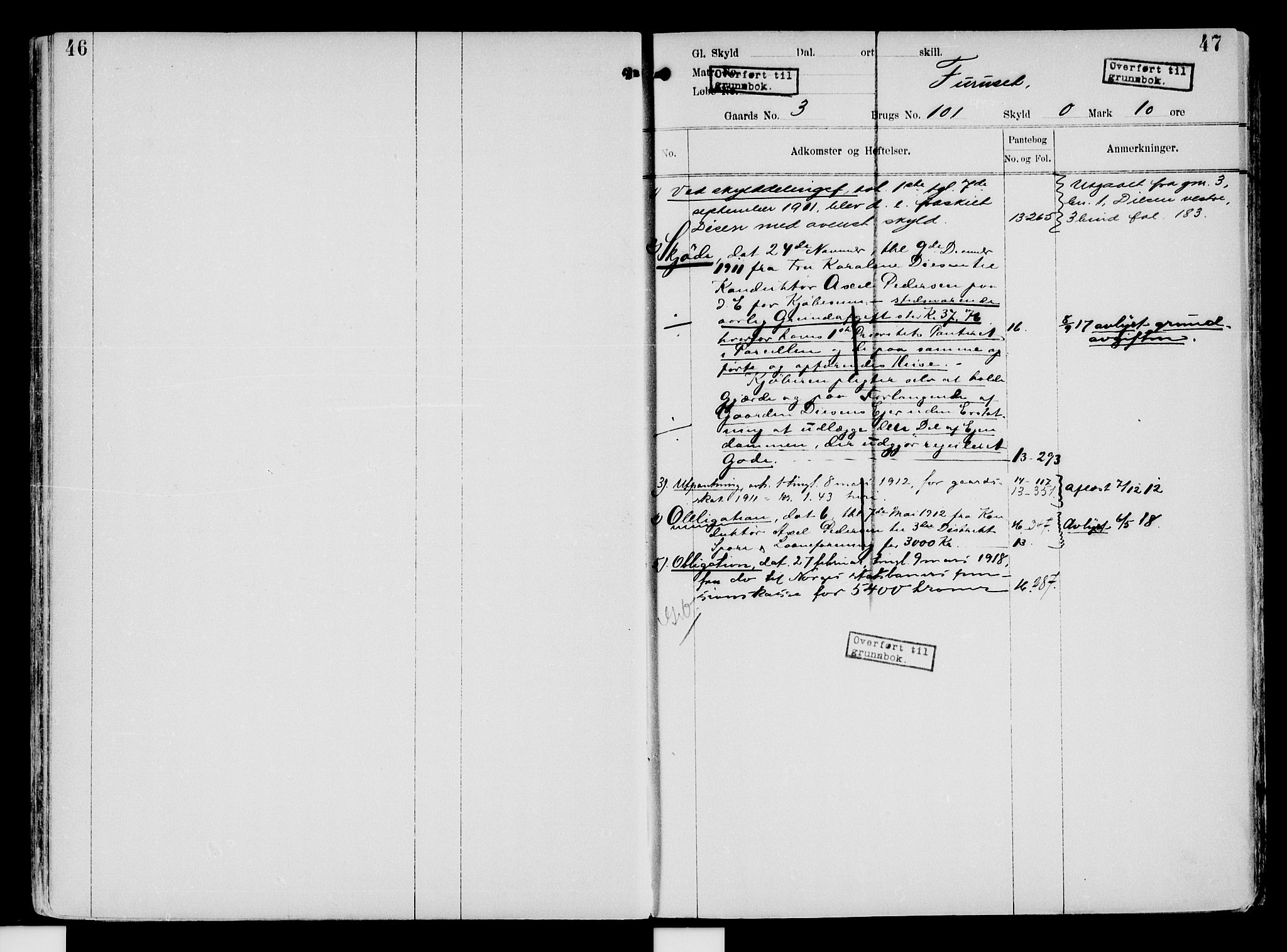 Nord-Hedmark sorenskriveri, SAH/TING-012/H/Ha/Had/Hade/L0004: Mortgage register no. 4.4, 1910-1940, p. 46-47