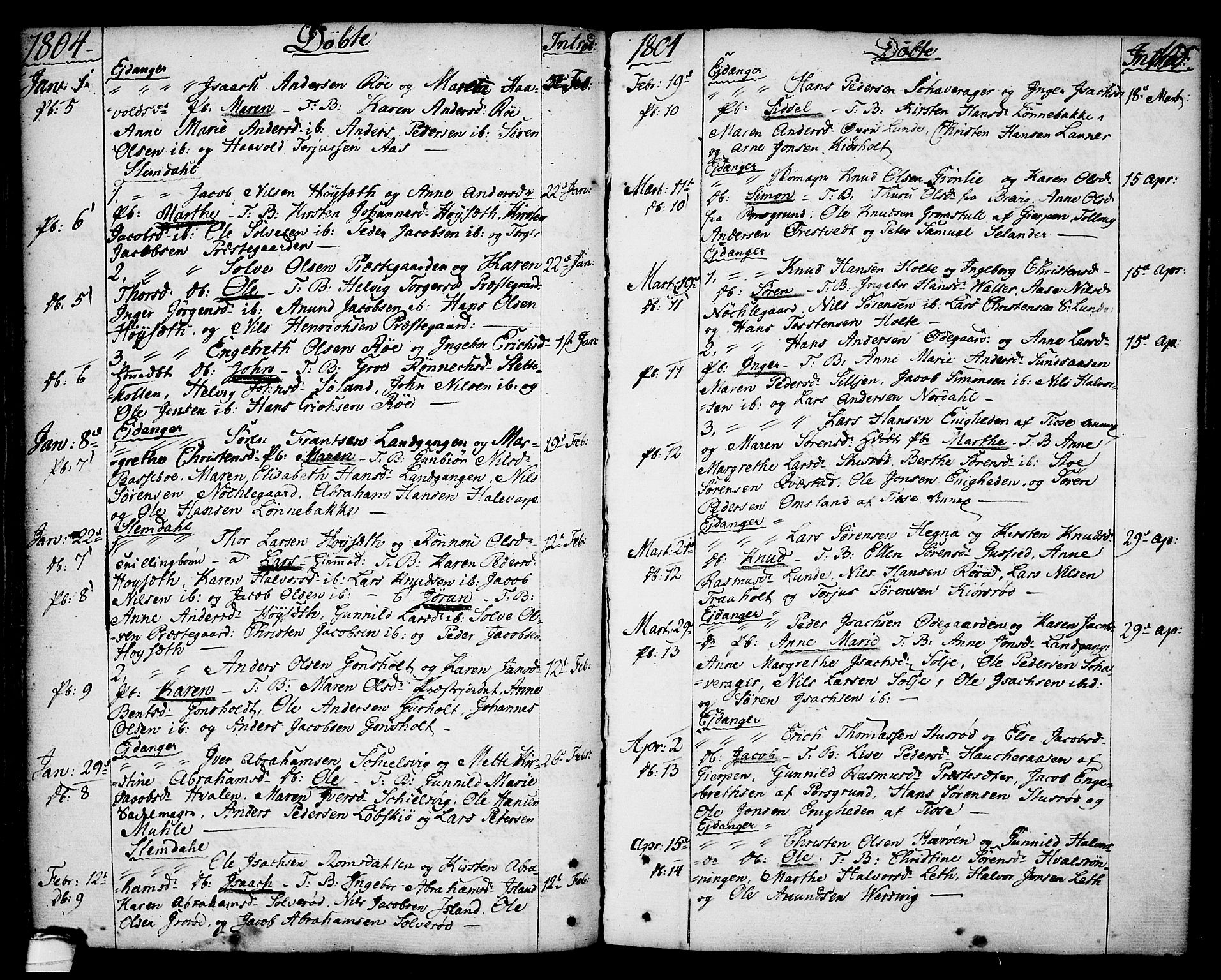 Eidanger kirkebøker, SAKO/A-261/F/Fa/L0006: Parish register (official) no. 6, 1764-1814, p. 105
