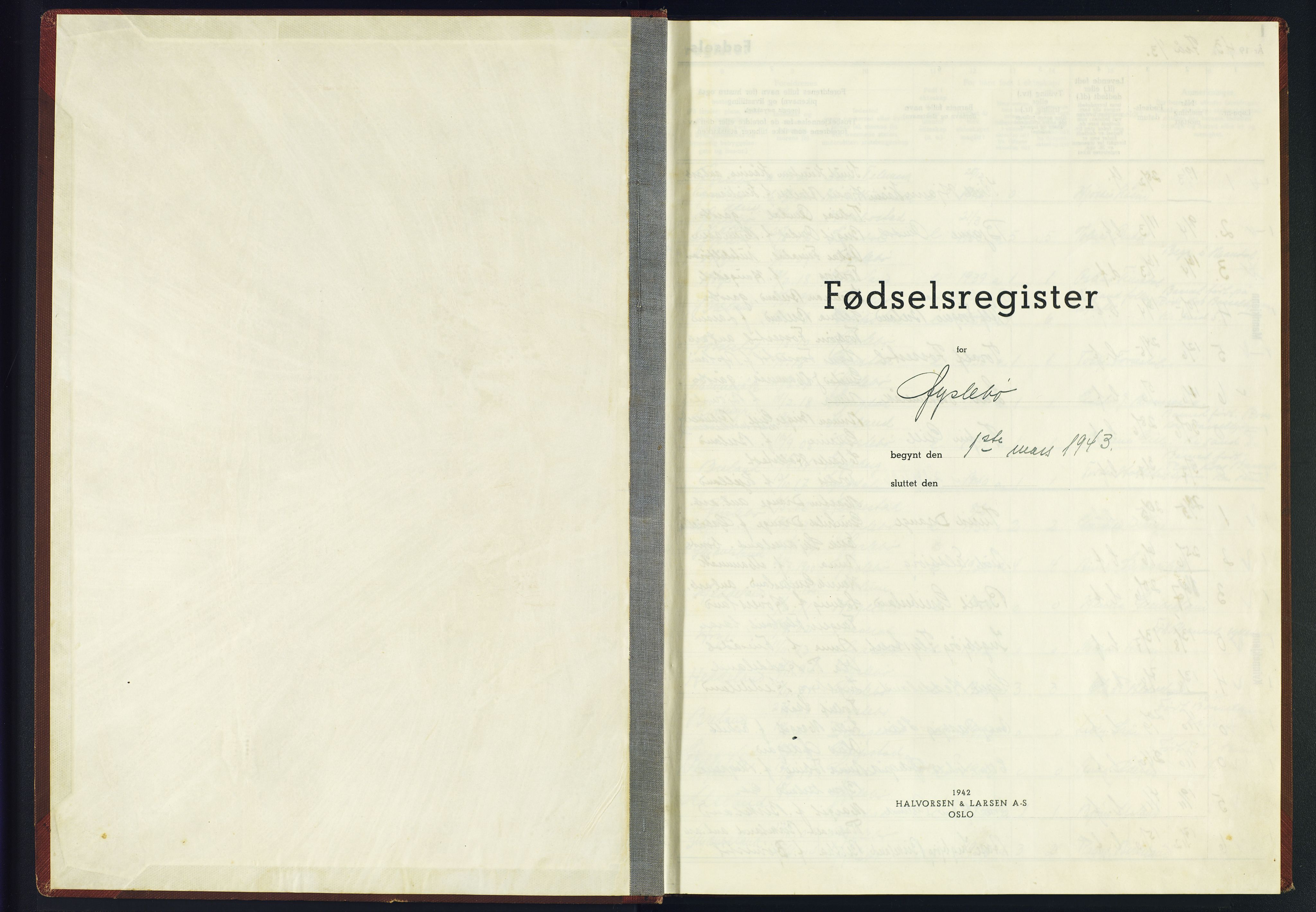 Holum sokneprestkontor, AV/SAK-1111-0022/J/Jb/L0003: Birth register no. II.6.3, 1943-1945