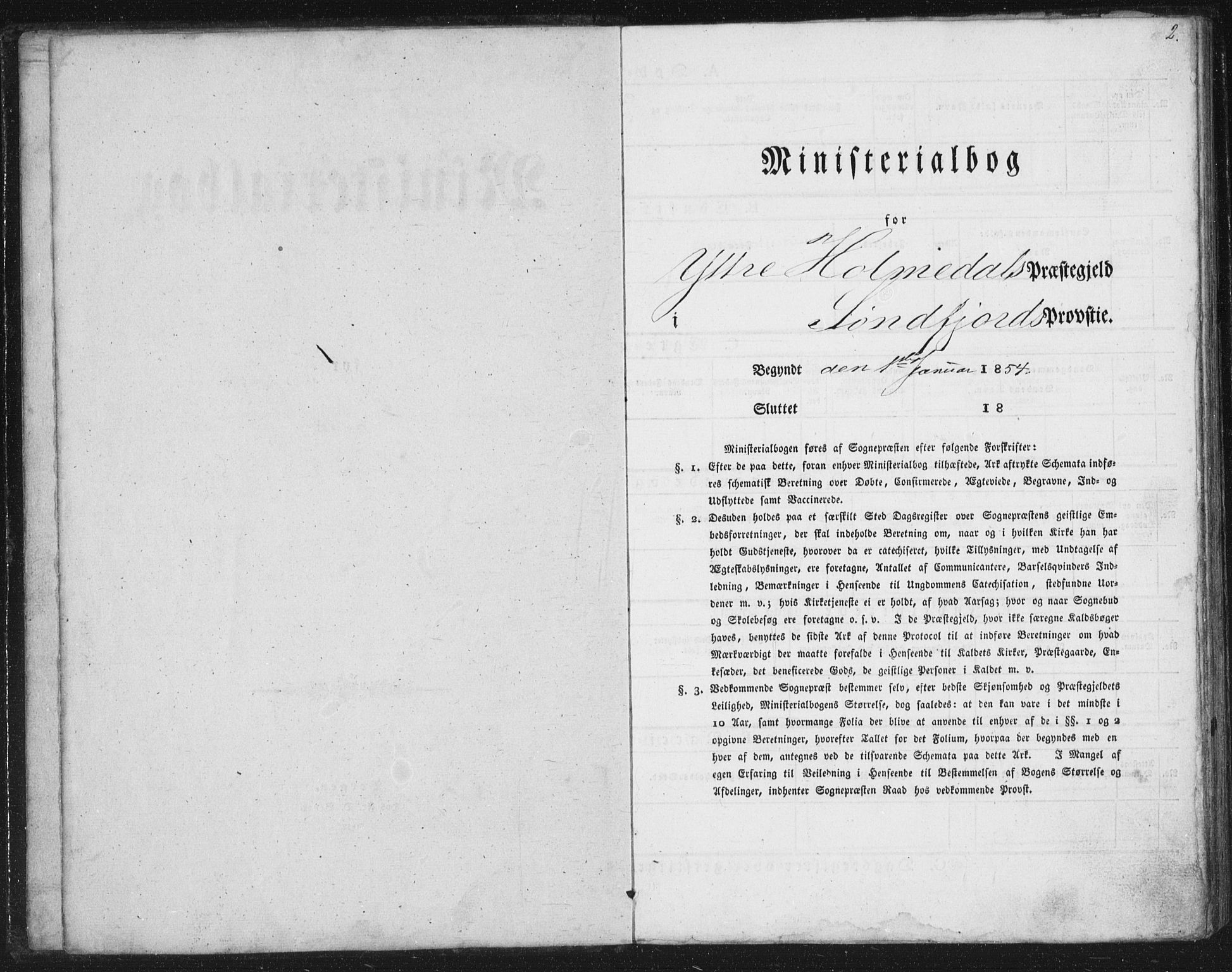 Fjaler sokneprestembete, AV/SAB-A-79801/H/Haa/Haaa/L0012: Parish register (official) no. A 12, 1854-1887, p. 2