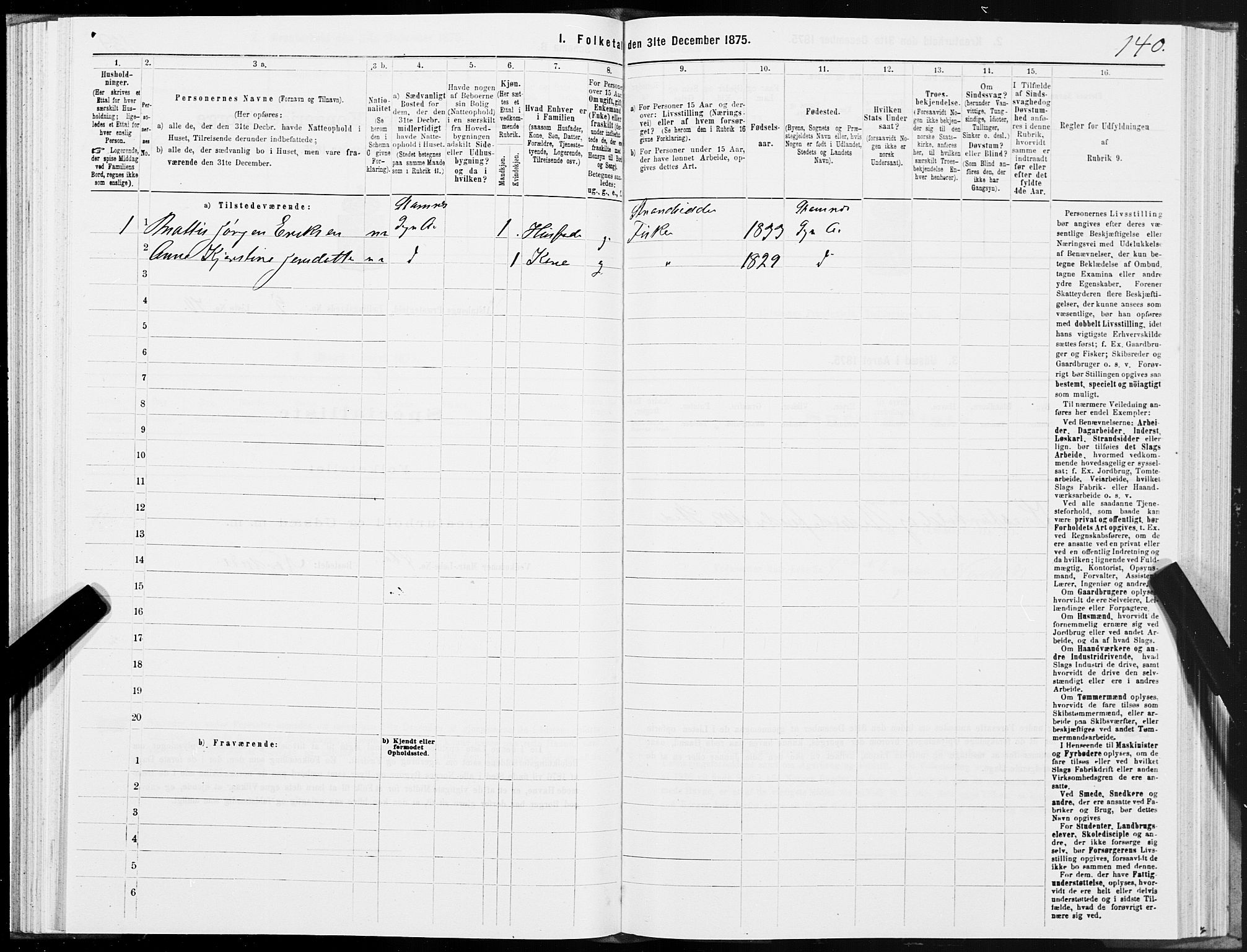 SAT, 1875 census for 1820P Alstahaug, 1875, p. 4140