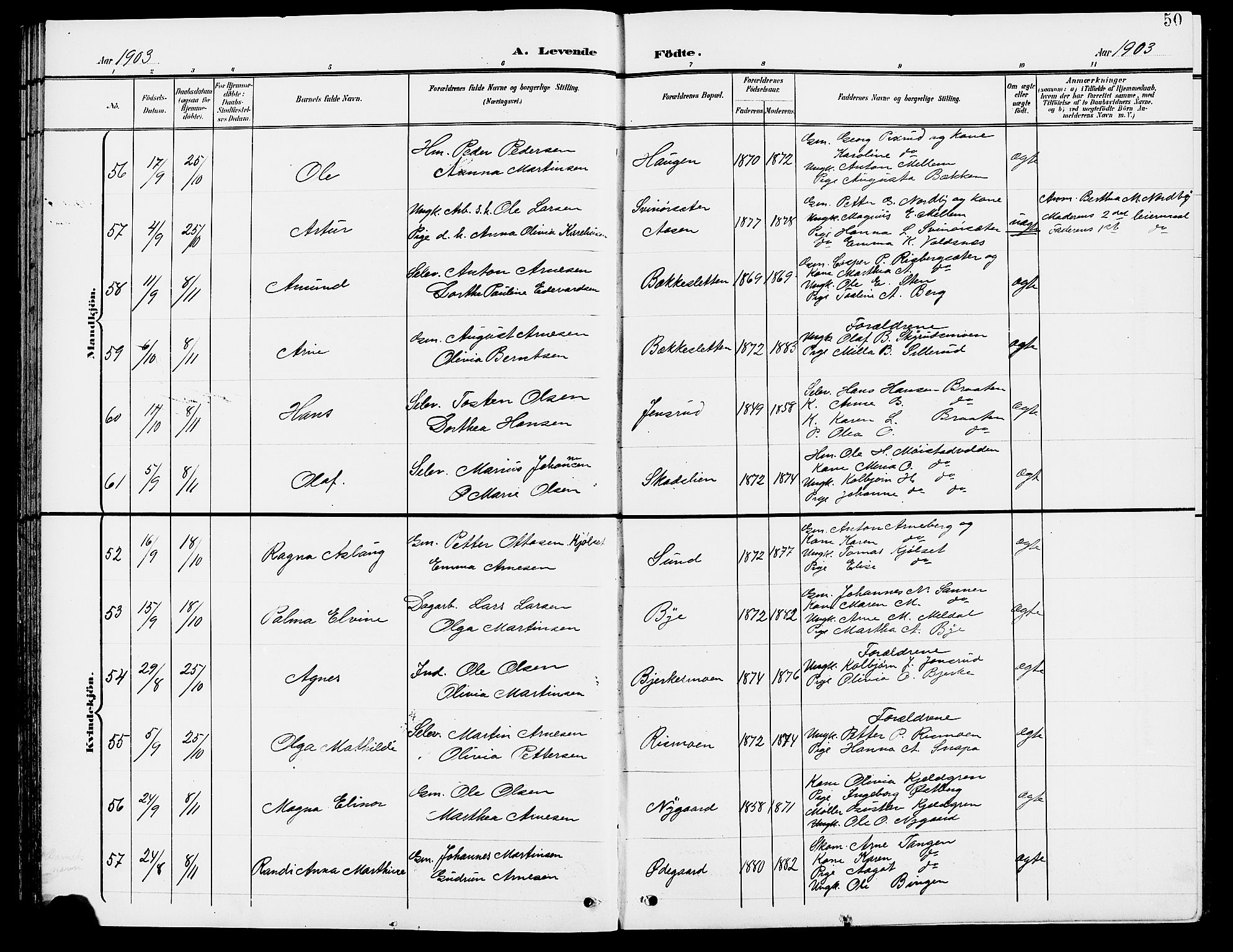 Grue prestekontor, AV/SAH-PREST-036/H/Ha/Hab/L0005: Parish register (copy) no. 5, 1900-1909, p. 50