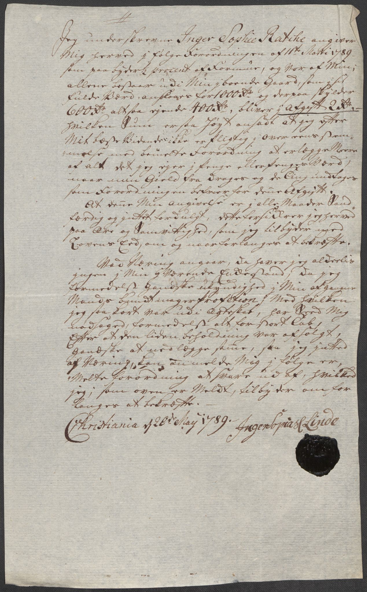 Rentekammeret inntil 1814, Reviderte regnskaper, Mindre regnskaper, AV/RA-EA-4068/Rf/Rfe/L0007: Christiania. Kristiansand, 1789, p. 173