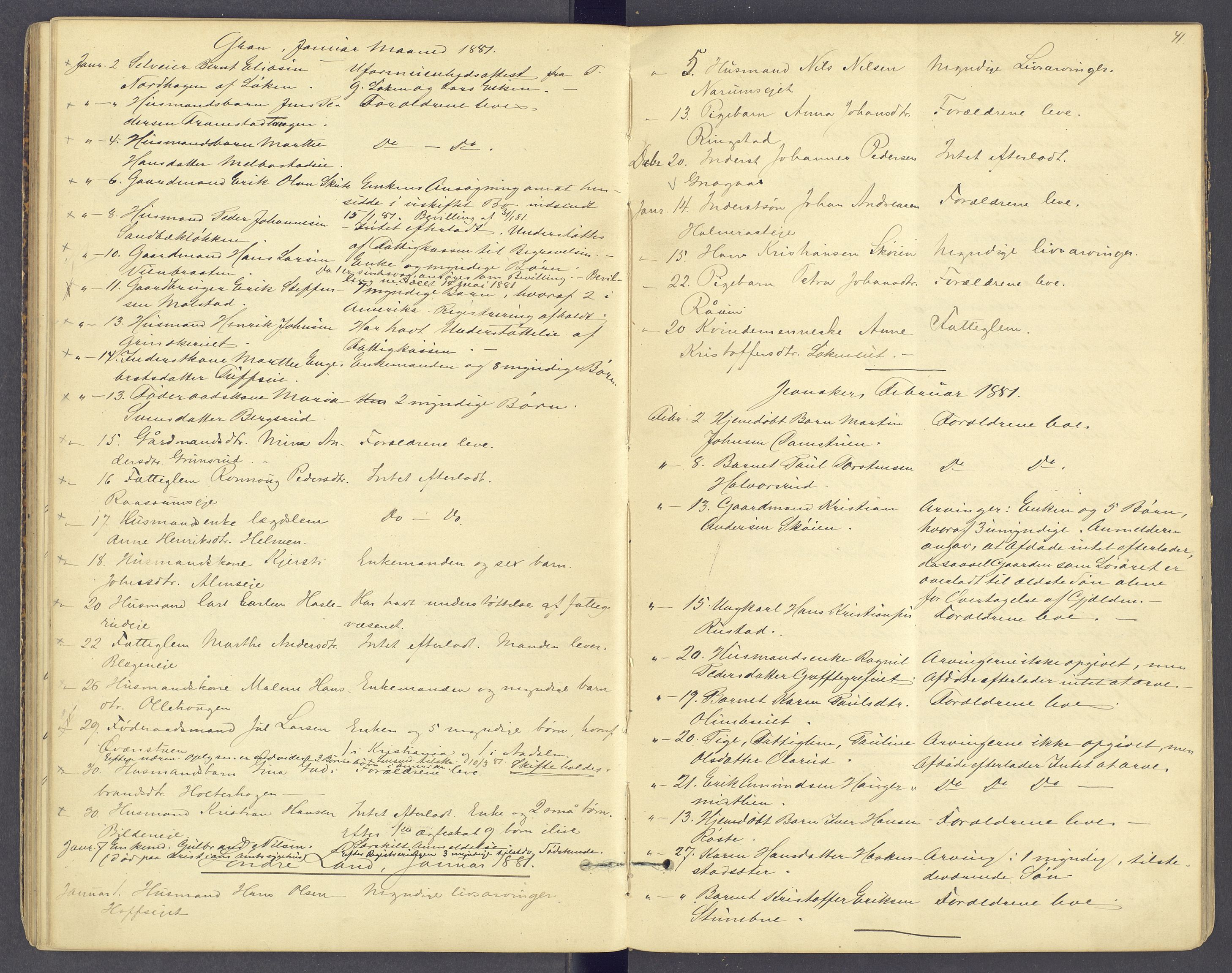 Hadeland og Land tingrett, AV/SAH-TING-010/J/Jg/L0005: Dødsfallsprotokoll, 1876-1886, p. 40b-41a