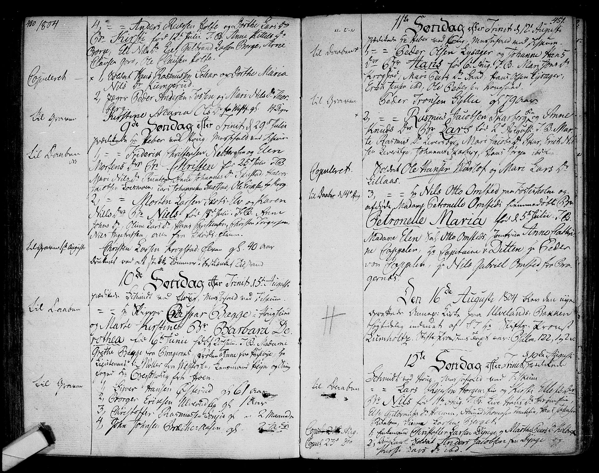 Eiker kirkebøker, AV/SAKO-A-4/F/Fa/L0009: Parish register (official) no. I 9, 1789-1806, p. 450-451