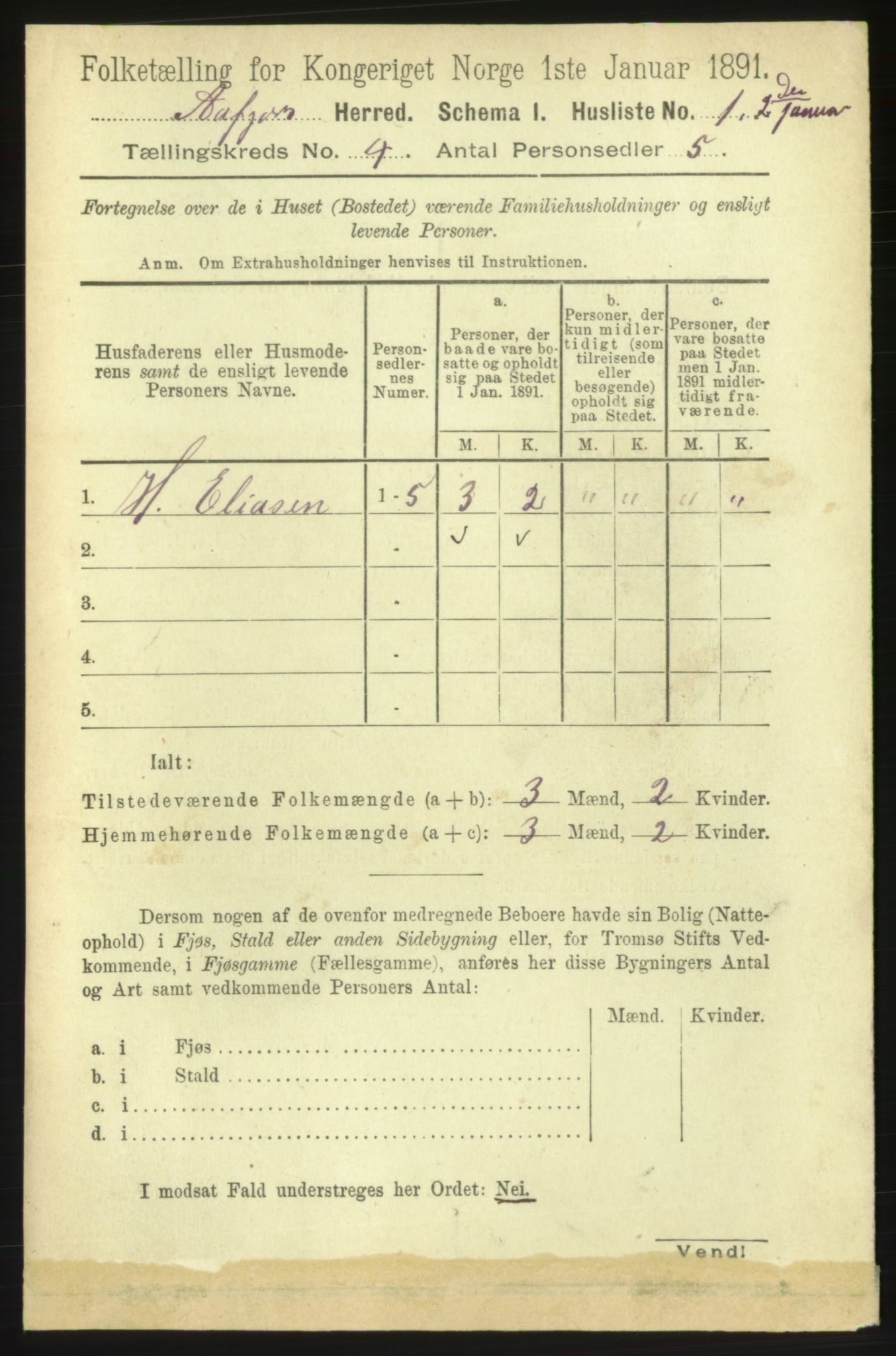 RA, 1891 census for 1630 Åfjord, 1891, p. 742