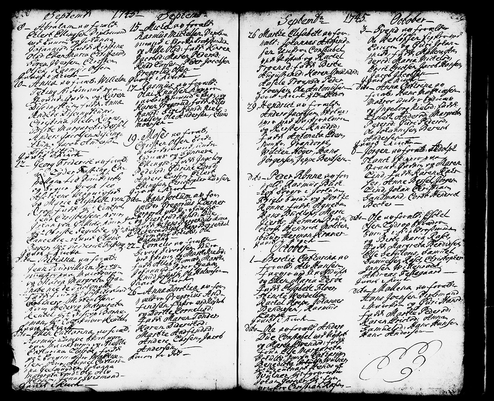 Domkirken sokneprestembete, SAB/A-74801/H/Haa/L0002: Parish register (official) no. A 2, 1733-1750, p. 228-229