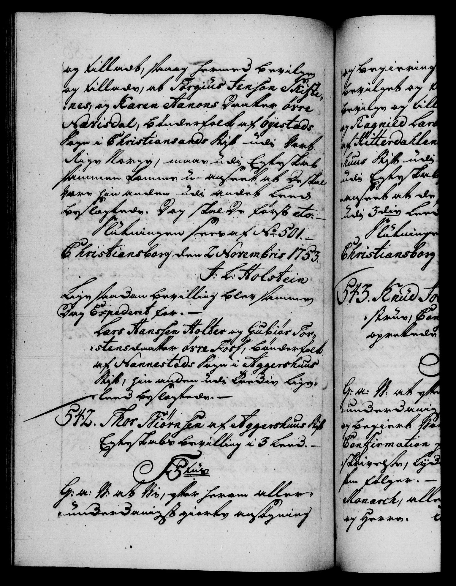 Danske Kanselli 1572-1799, AV/RA-EA-3023/F/Fc/Fca/Fcaa/L0038: Norske registre, 1753-1754, p. 486b