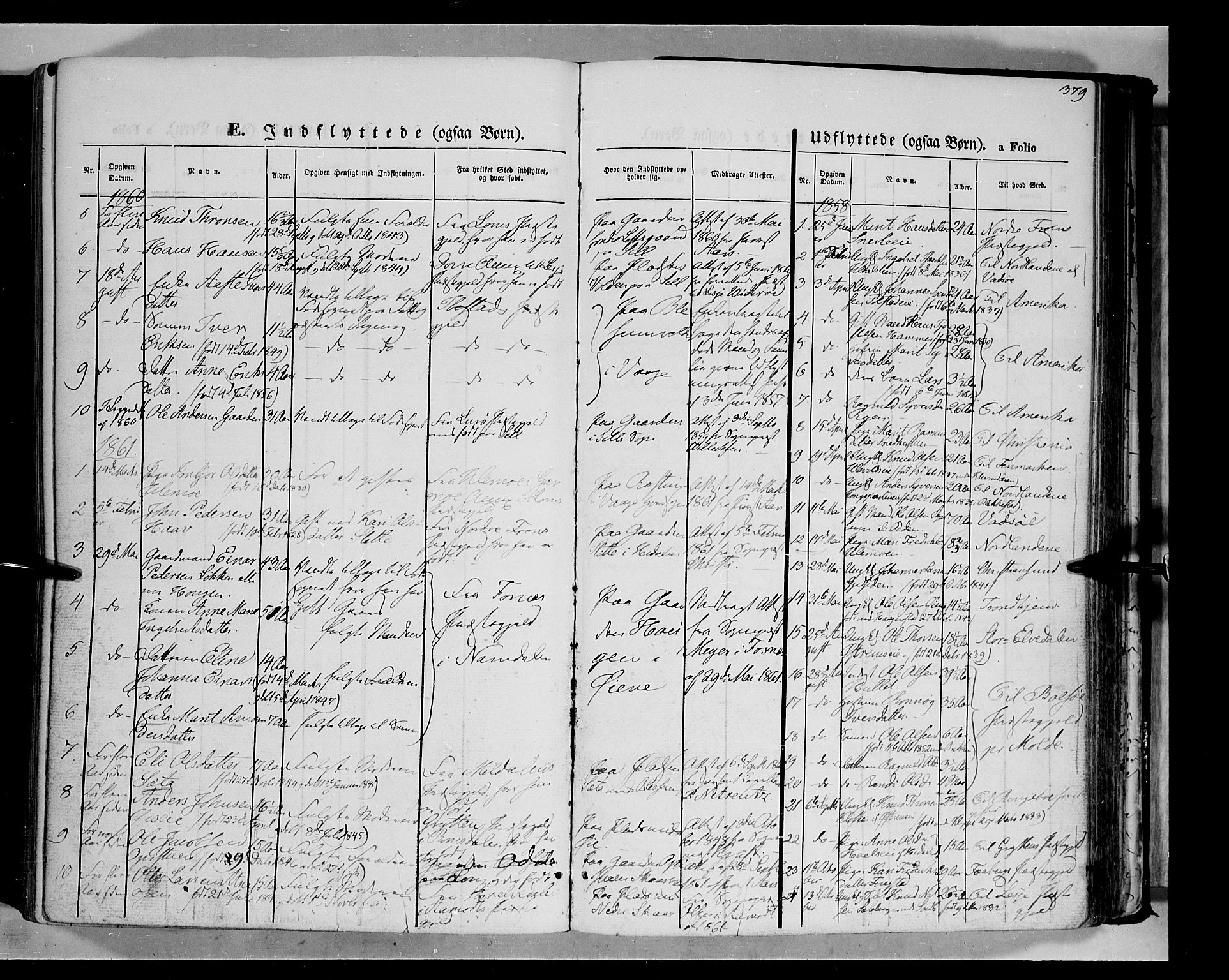 Vågå prestekontor, SAH/PREST-076/H/Ha/Haa/L0006: Parish register (official) no. 6 /1, 1856-1872, p. 379