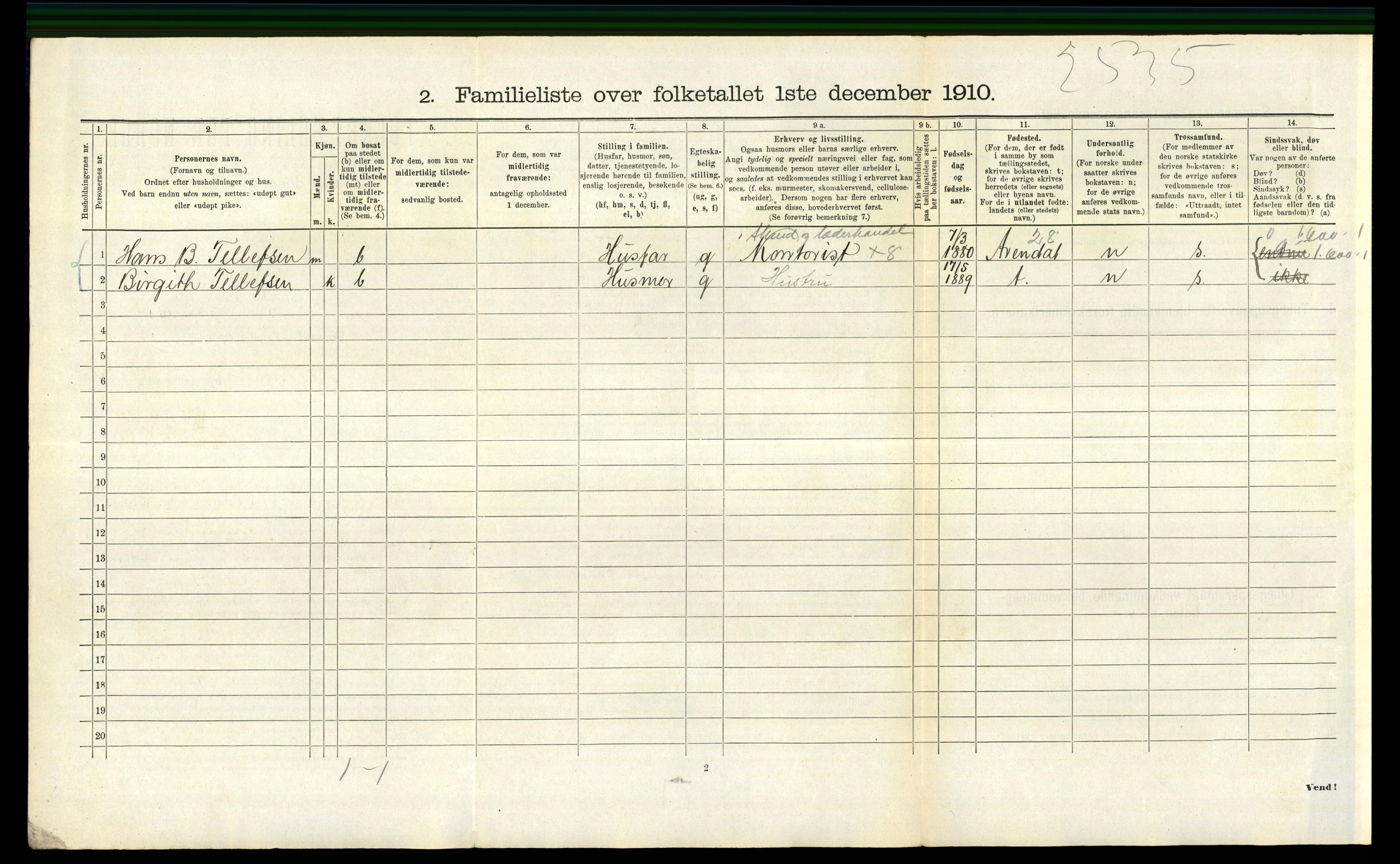 RA, 1910 census for Bergen, 1910, p. 25674