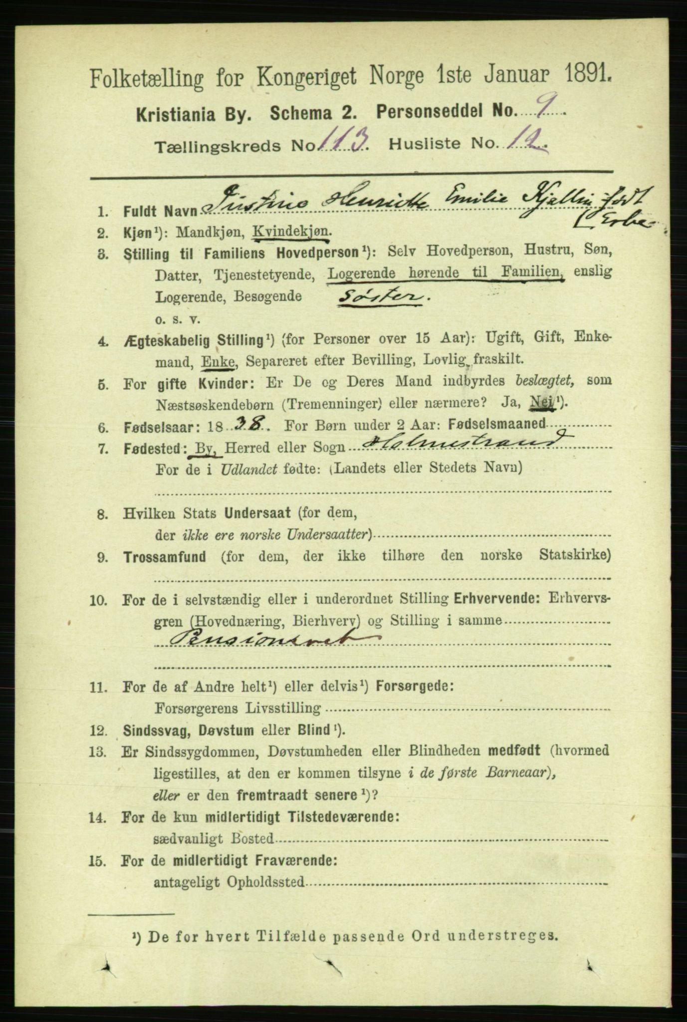 RA, 1891 census for 0301 Kristiania, 1891, p. 60351