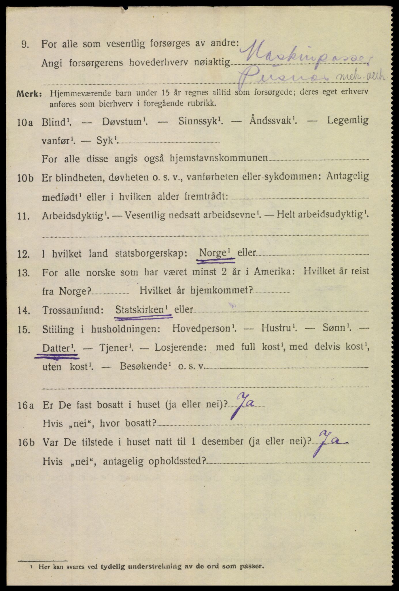 SAK, 1920 census for Arendal, 1920, p. 28969