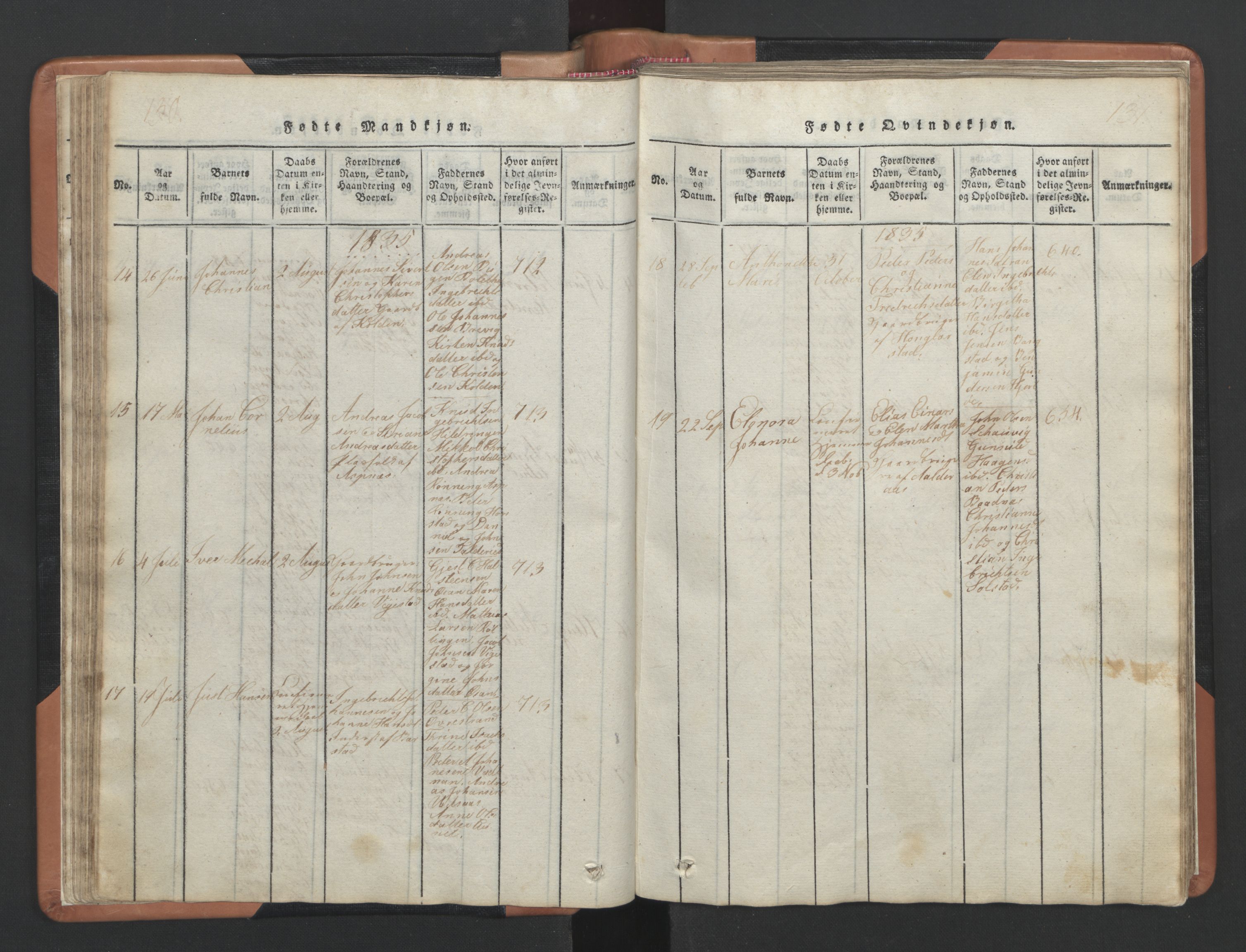 Ministerialprotokoller, klokkerbøker og fødselsregistre - Nordland, SAT/A-1459/810/L0157: Parish register (copy) no. 810C01, 1819-1842, p. 130-131