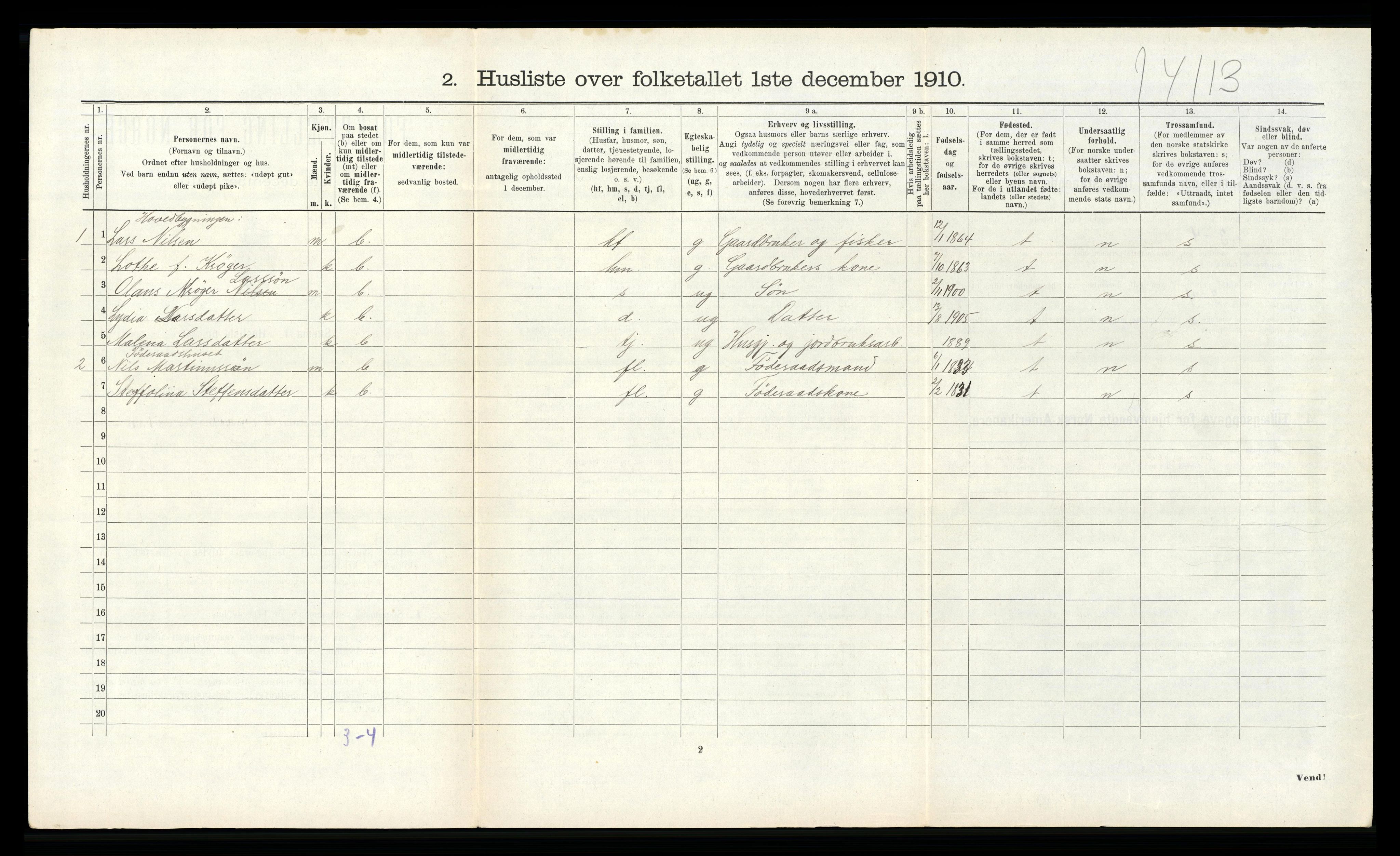 RA, 1910 census for Askøy, 1910, p. 1147