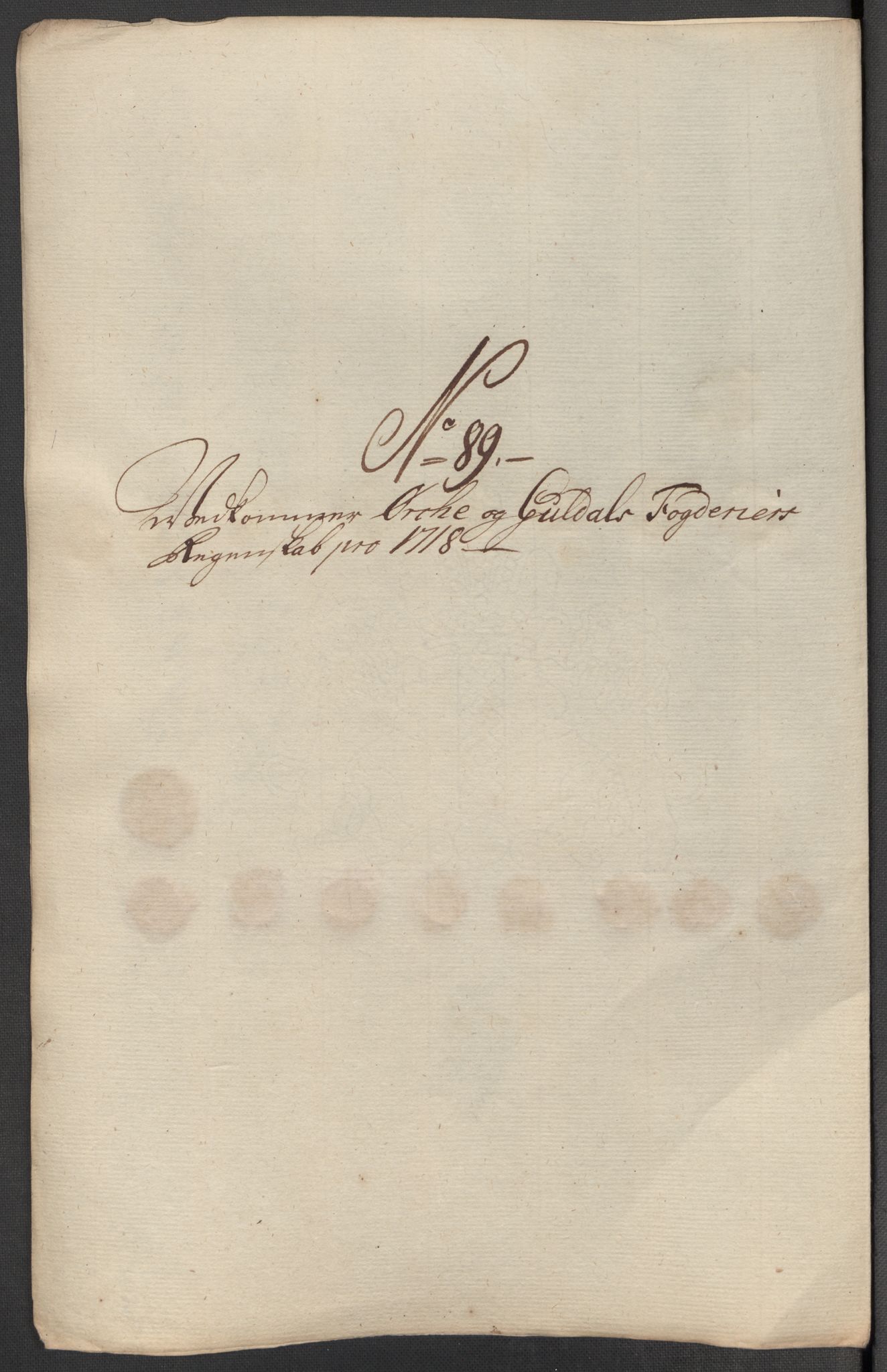 Rentekammeret inntil 1814, Reviderte regnskaper, Fogderegnskap, AV/RA-EA-4092/R60/L3972: Fogderegnskap Orkdal og Gauldal, 1718, p. 233