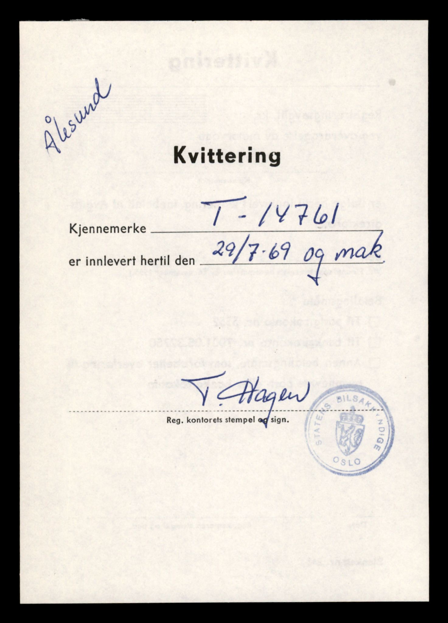 Møre og Romsdal vegkontor - Ålesund trafikkstasjon, AV/SAT-A-4099/F/Fe/L0048: Registreringskort for kjøretøy T 14721 - T 14863, 1927-1998, p. 824
