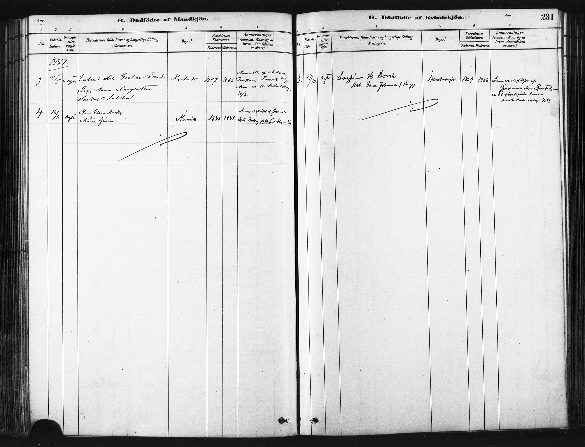 Trondenes sokneprestkontor, SATØ/S-1319/H/Ha/L0014kirke: Parish register (official) no. 14, 1878-1889, p. 231