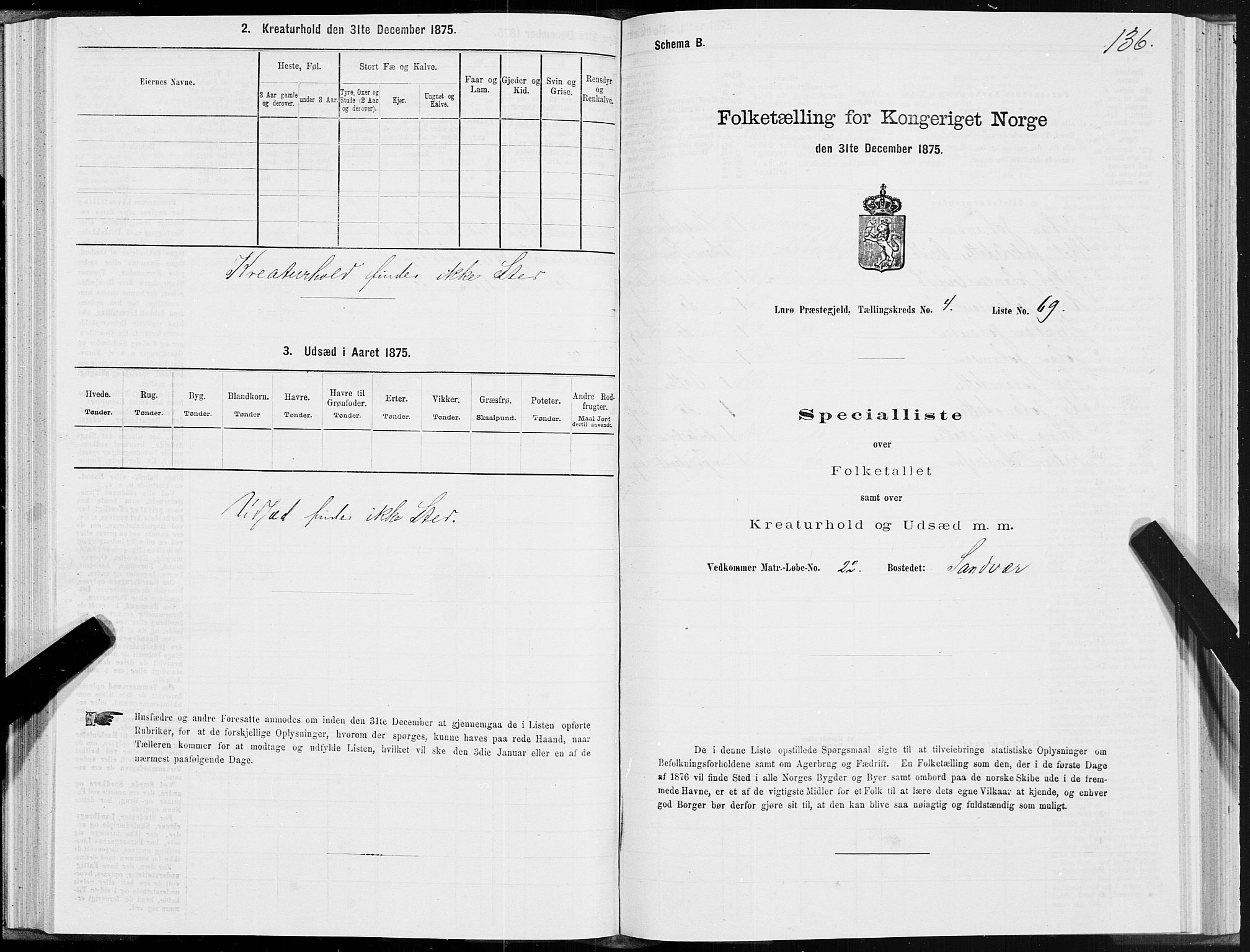 SAT, 1875 census for 1834P Lurøy, 1875, p. 3136