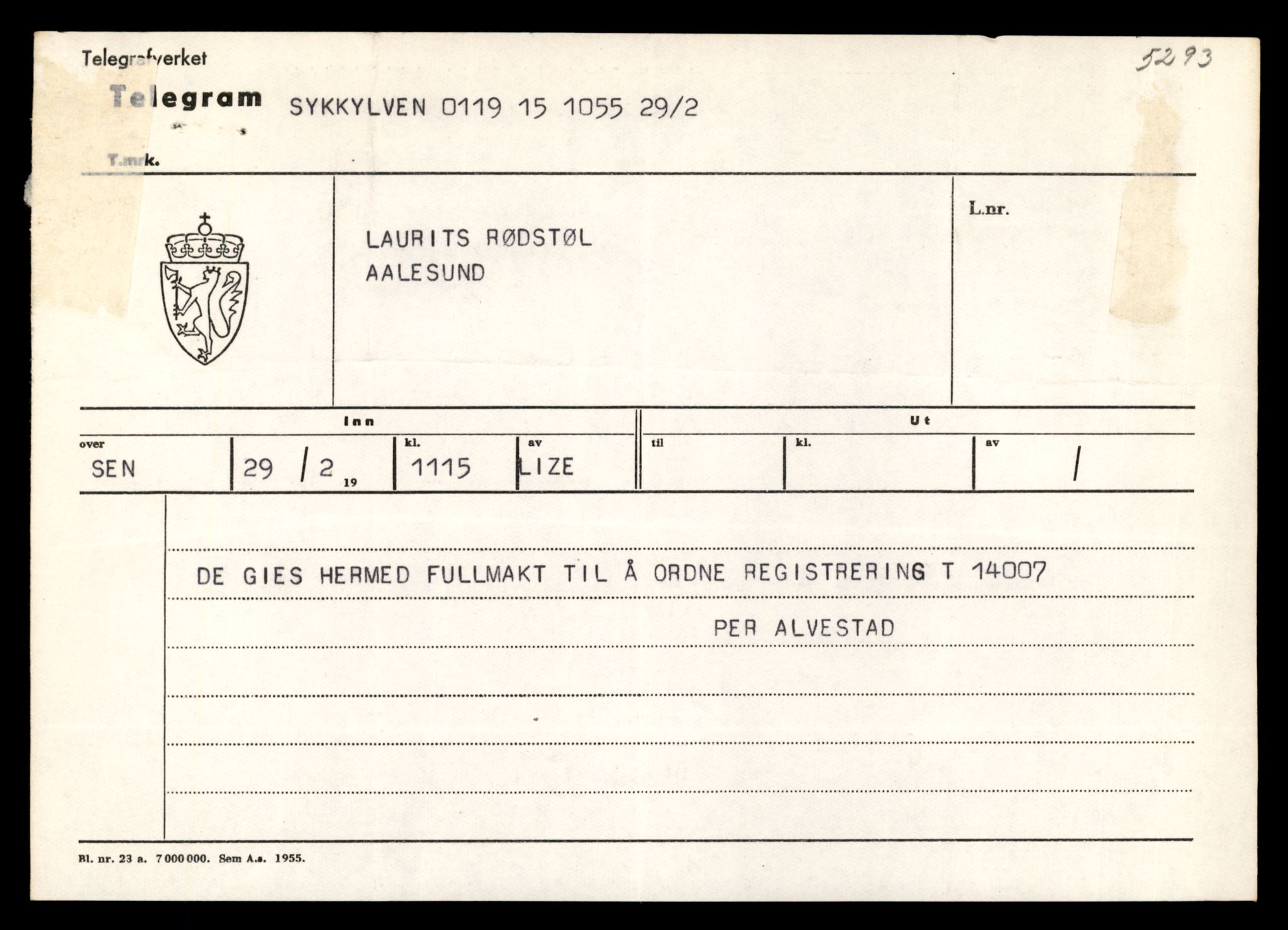 Møre og Romsdal vegkontor - Ålesund trafikkstasjon, AV/SAT-A-4099/F/Fe/L0042: Registreringskort for kjøretøy T 13906 - T 14079, 1927-1998, p. 1441