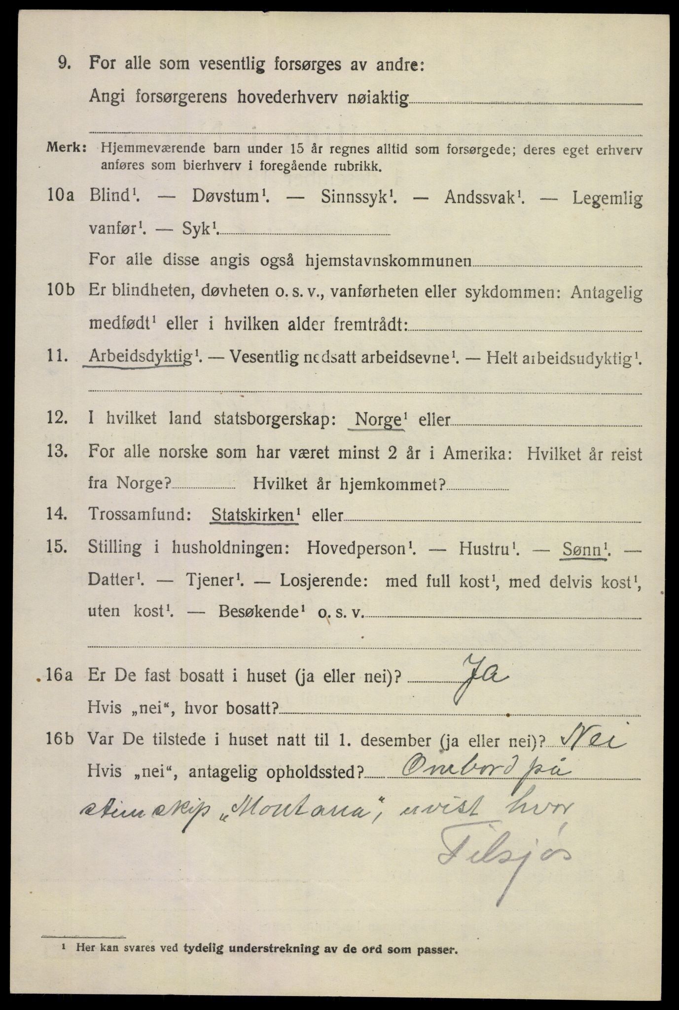 SAKO, 1920 census for Ramnes, 1920, p. 3245