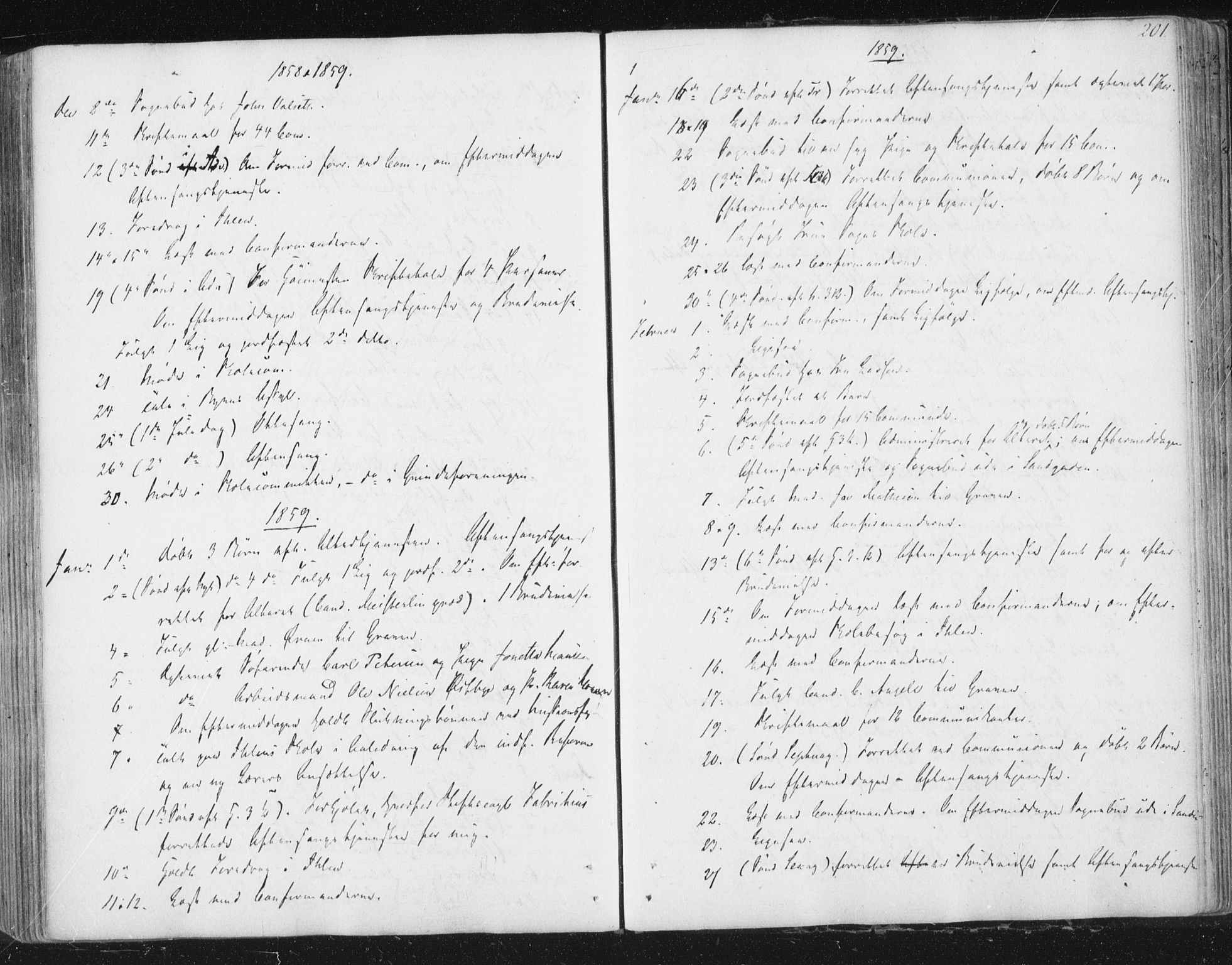 Ministerialprotokoller, klokkerbøker og fødselsregistre - Sør-Trøndelag, SAT/A-1456/602/L0127: Curate's parish register no. 602B01, 1821-1875, p. 201