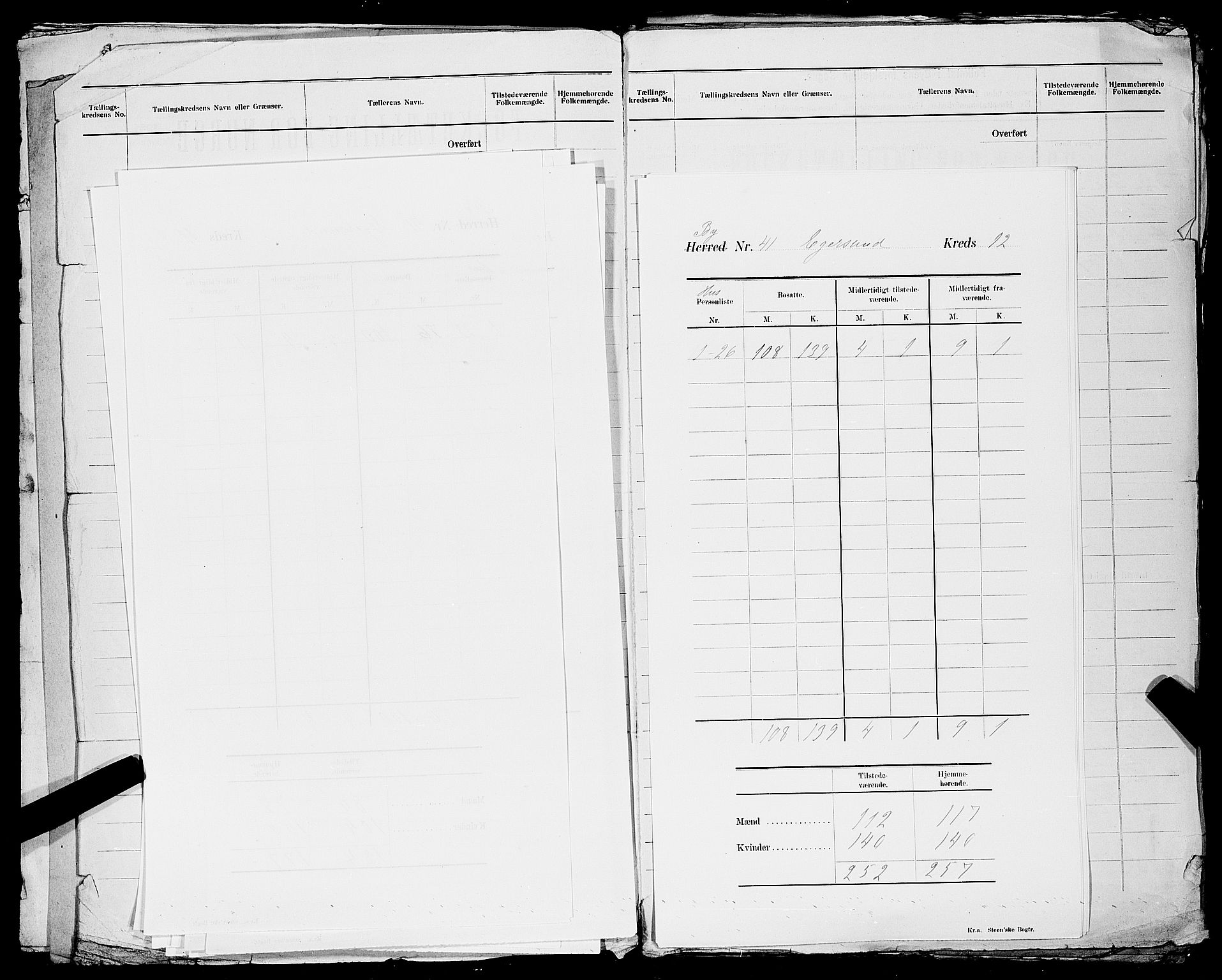 SAST, 1900 census for Egersund, 1900, p. 15