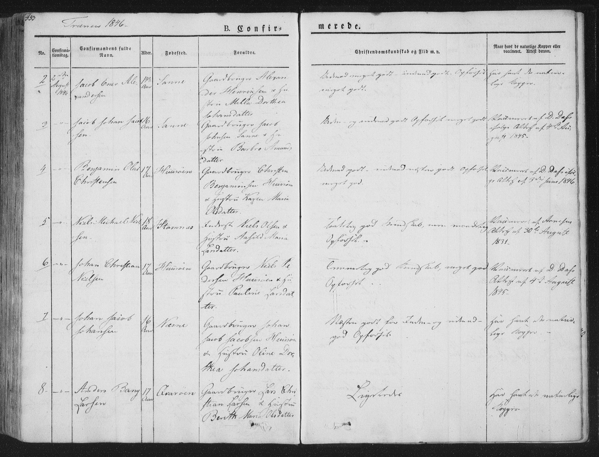 Ministerialprotokoller, klokkerbøker og fødselsregistre - Nordland, SAT/A-1459/839/L0565: Parish register (official) no. 839A02, 1825-1862, p. 353