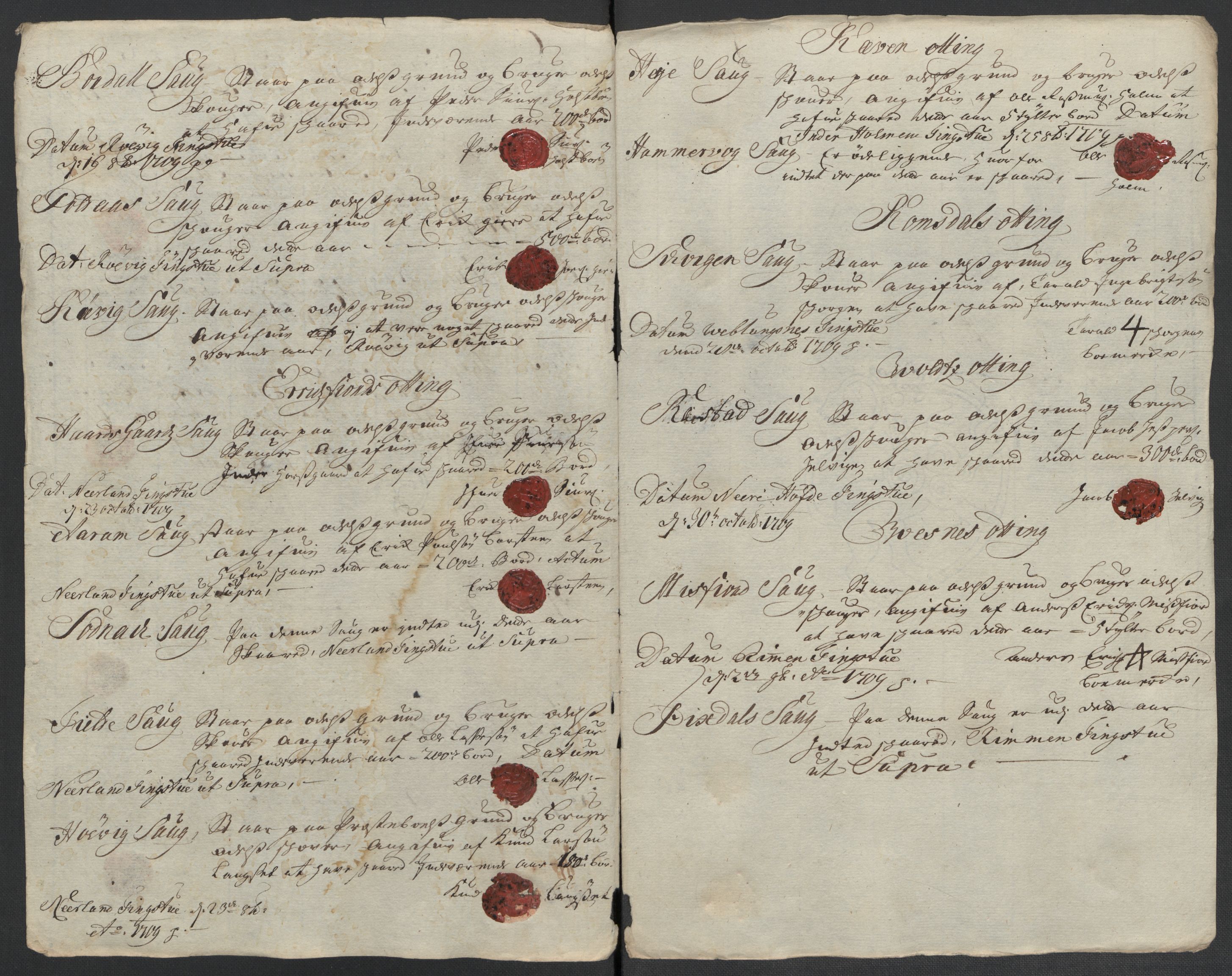 Rentekammeret inntil 1814, Reviderte regnskaper, Fogderegnskap, AV/RA-EA-4092/R55/L3659: Fogderegnskap Romsdal, 1709-1710, p. 101