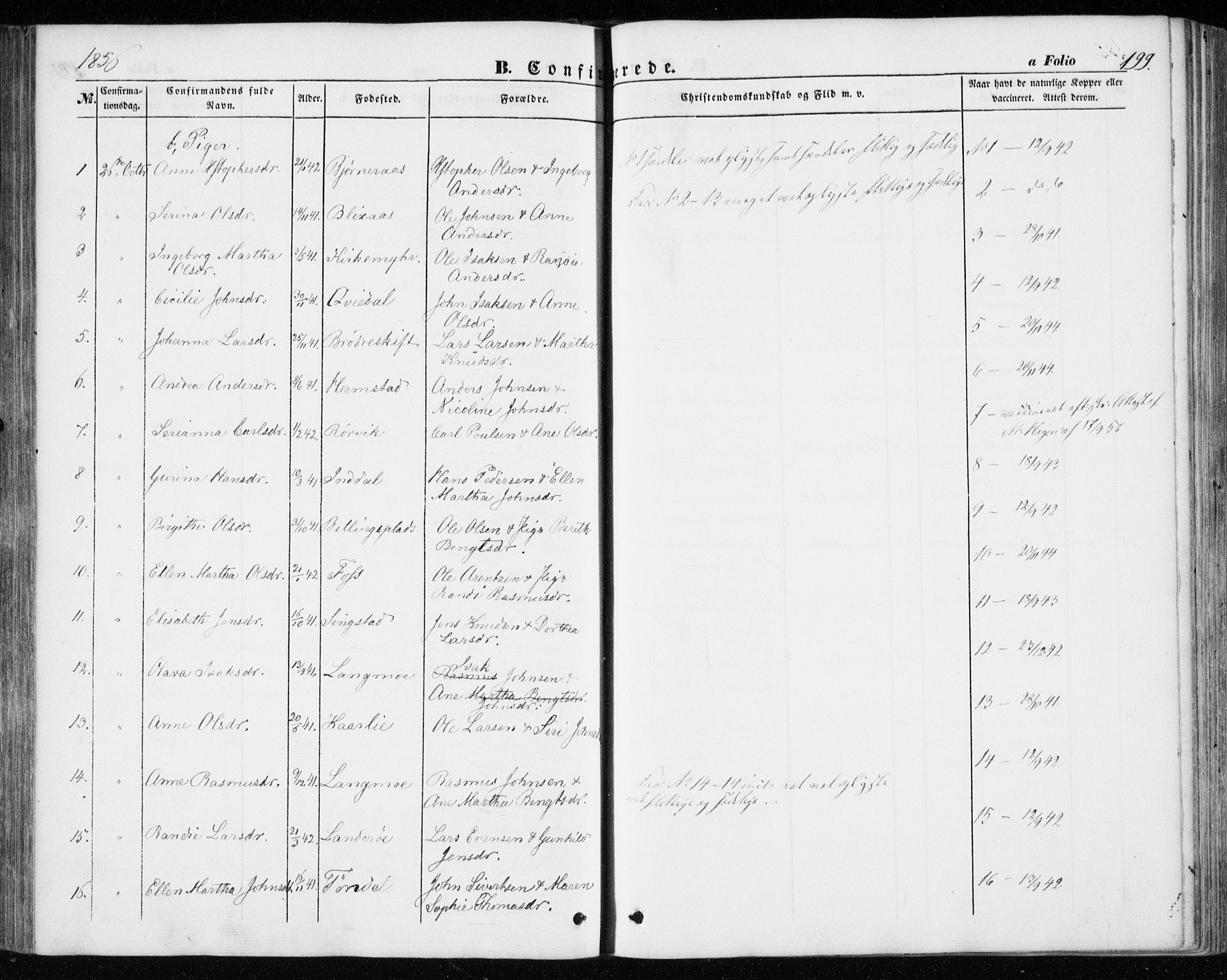 Ministerialprotokoller, klokkerbøker og fødselsregistre - Sør-Trøndelag, AV/SAT-A-1456/646/L0611: Parish register (official) no. 646A09, 1848-1857, p. 199