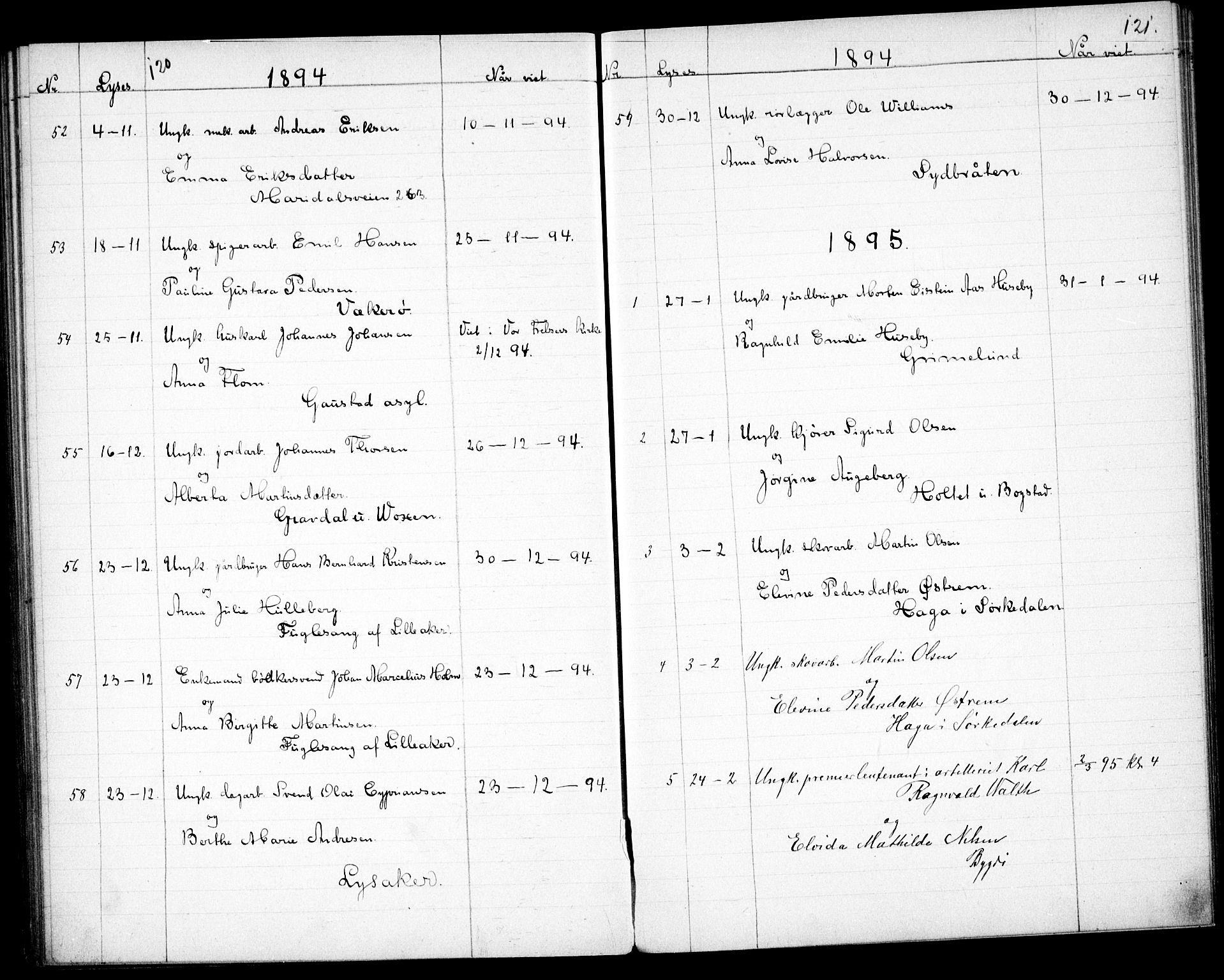Vestre Aker prestekontor Kirkebøker, SAO/A-10025/G/Ga/L0005: Parish register (copy) no. I 5, 1879-1901, p. 120-121