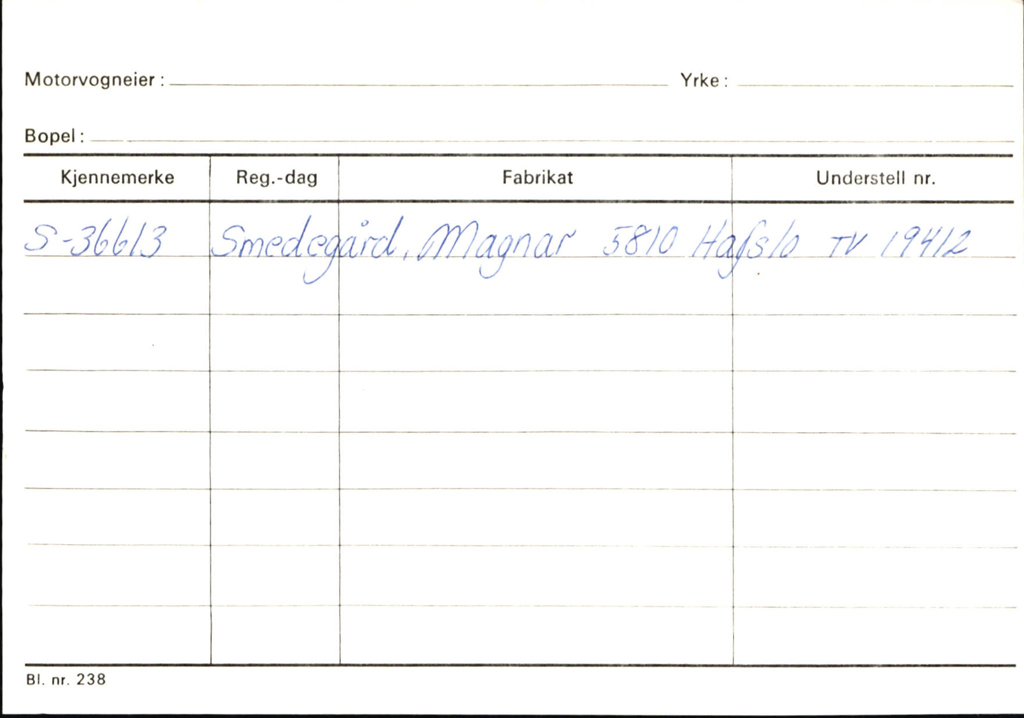 Statens vegvesen, Sogn og Fjordane vegkontor, AV/SAB-A-5301/4/F/L0145: Registerkort Vågsøy S-Å. Årdal I-P, 1945-1975, p. 1482