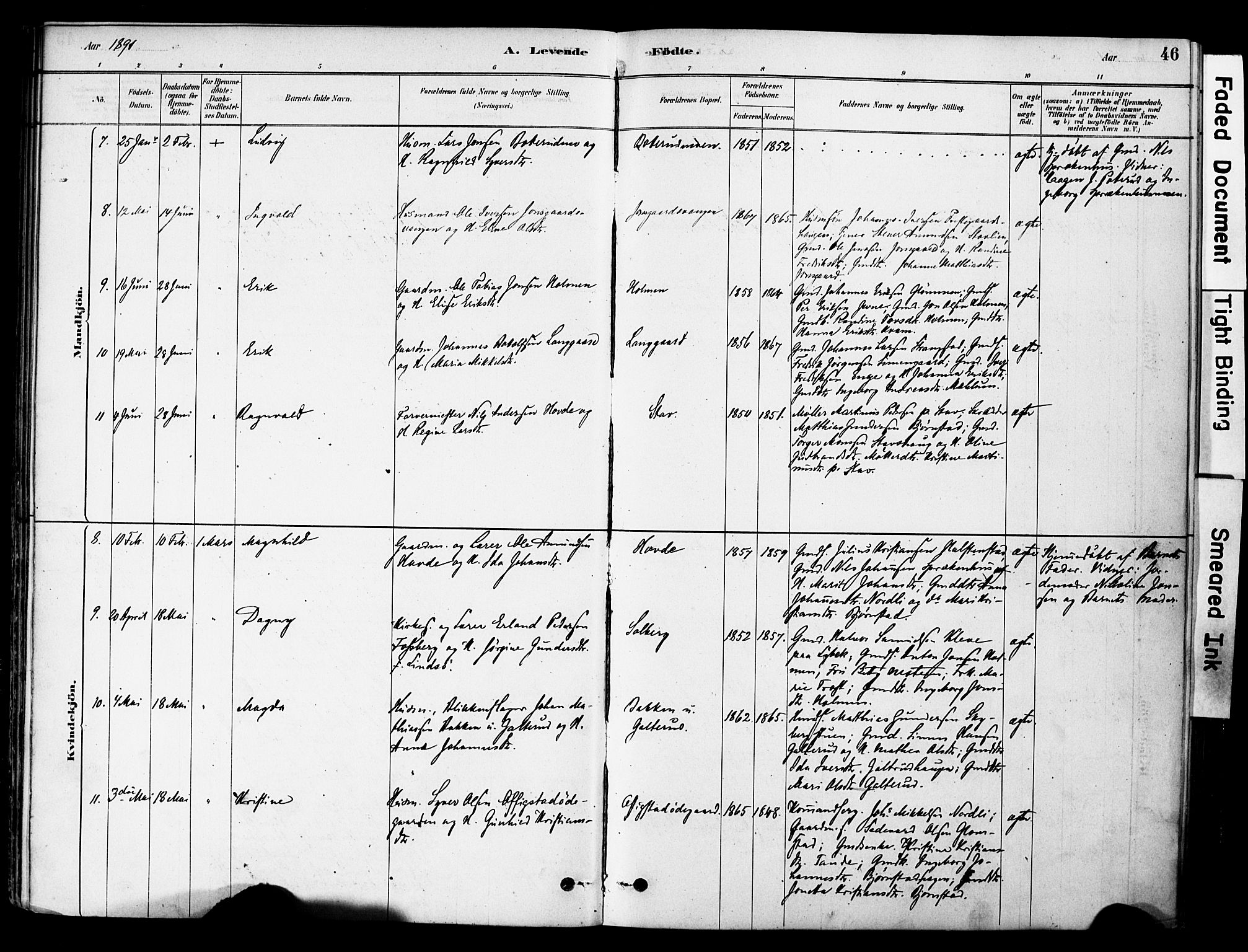 Øyer prestekontor, AV/SAH-PREST-084/H/Ha/Haa/L0009: Parish register (official) no. 9, 1878-1893, p. 46