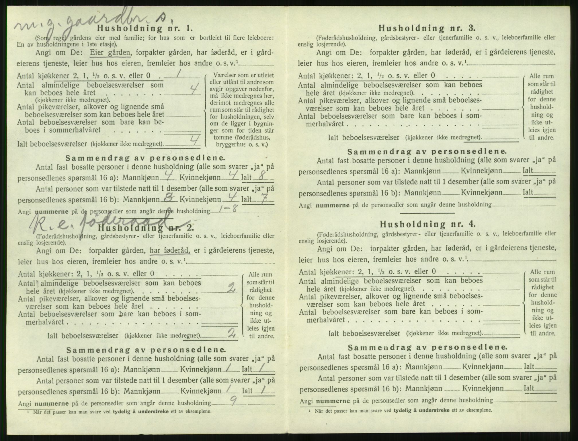 SAT, 1920 census for Stordal, 1920, p. 275