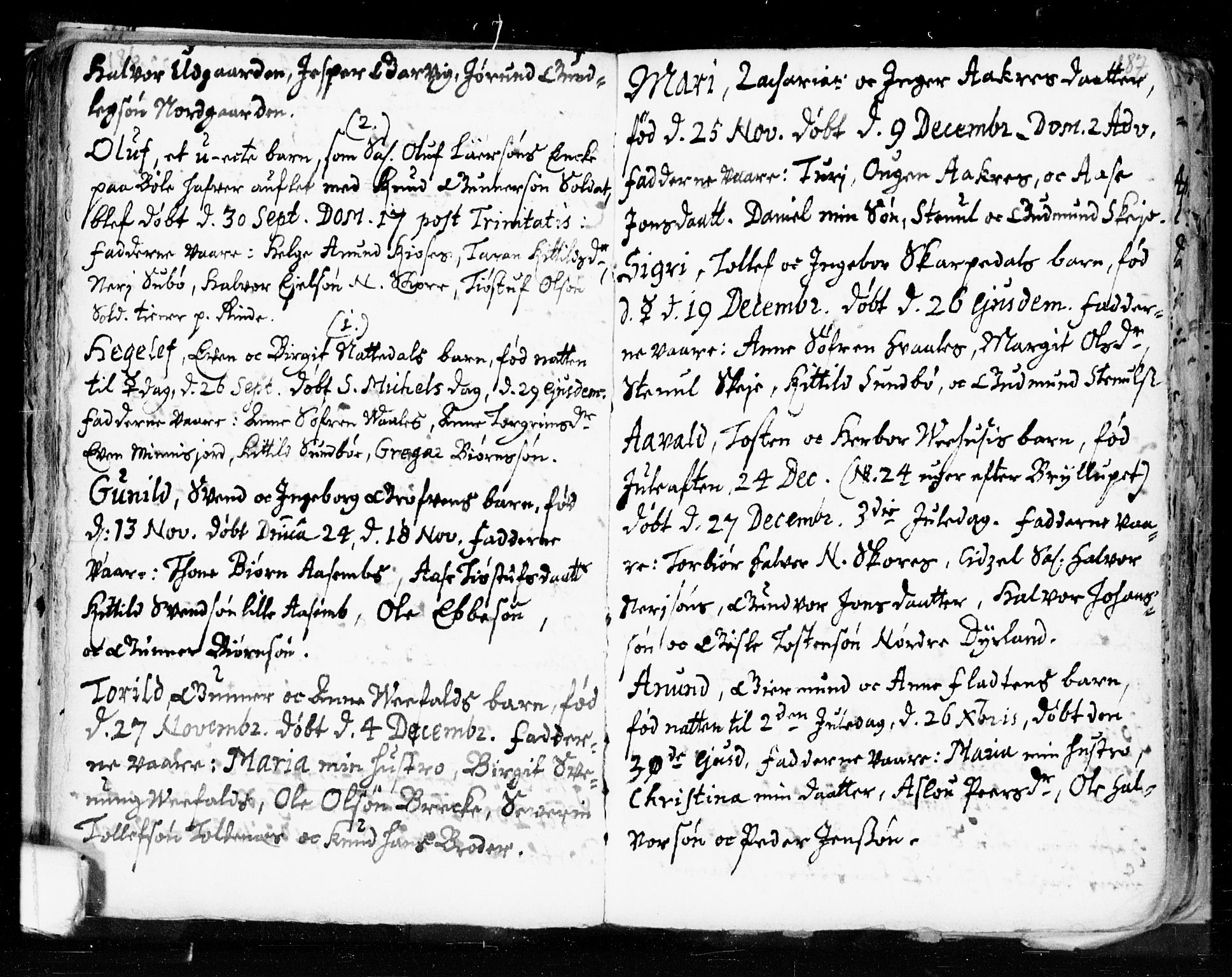 Seljord kirkebøker, SAKO/A-20/F/Fa/L0002: Parish register (official) no. I 2, 1689-1713, p. 186-187
