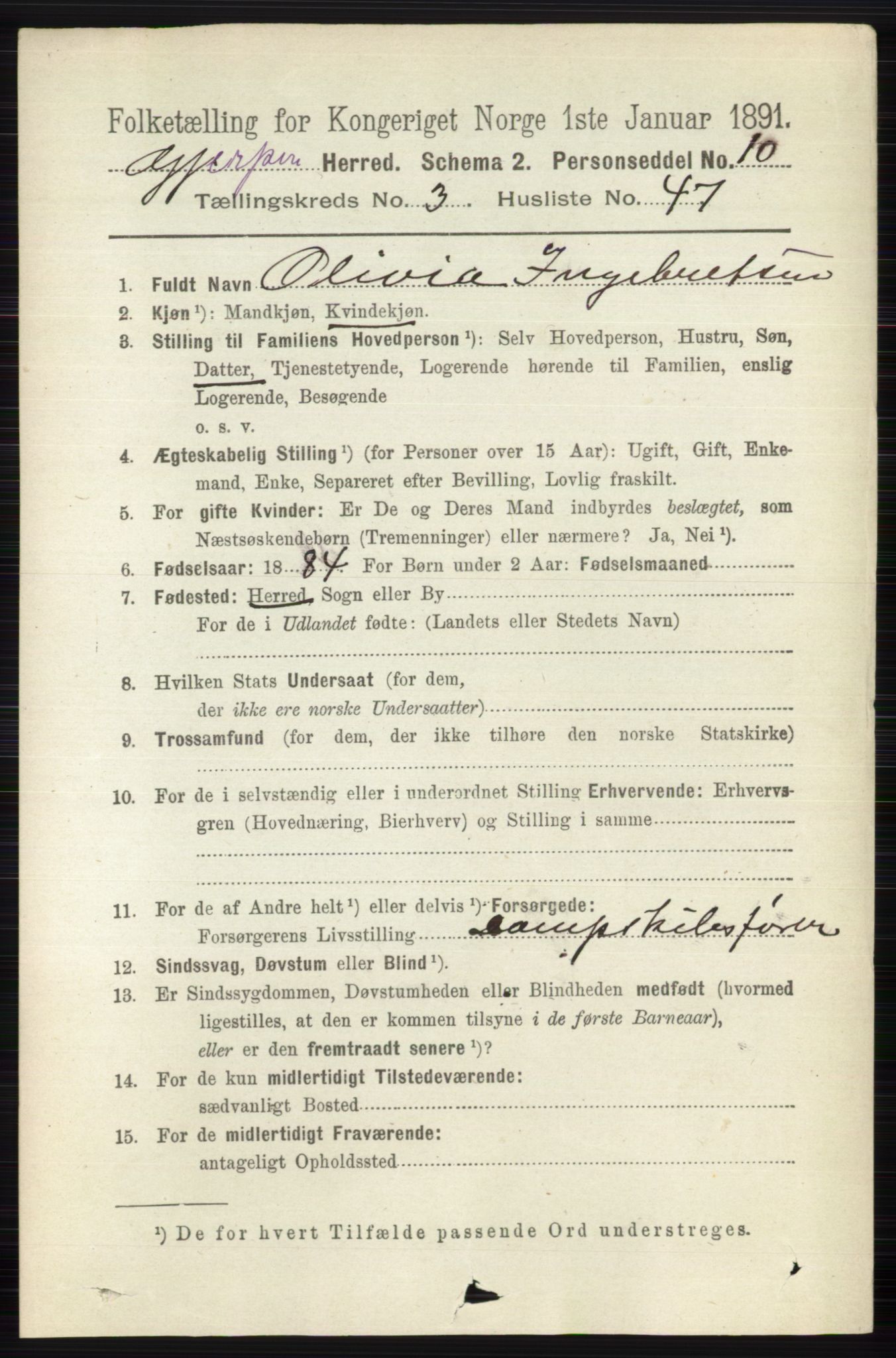 RA, 1891 census for 0812 Gjerpen, 1891, p. 1858