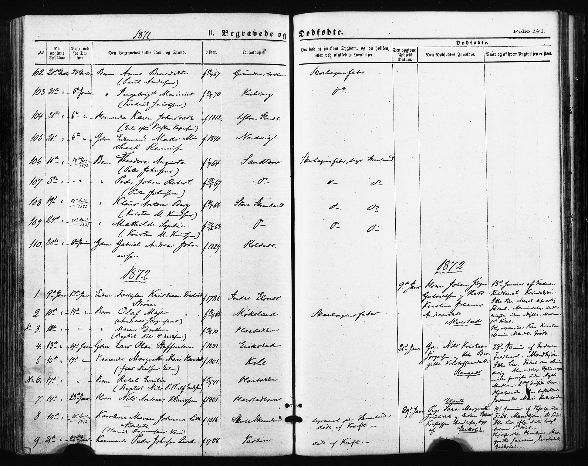 Trondenes sokneprestkontor, SATØ/S-1319/H/Ha/L0013kirke: Parish register (official) no. 13, 1870-1878, p. 242