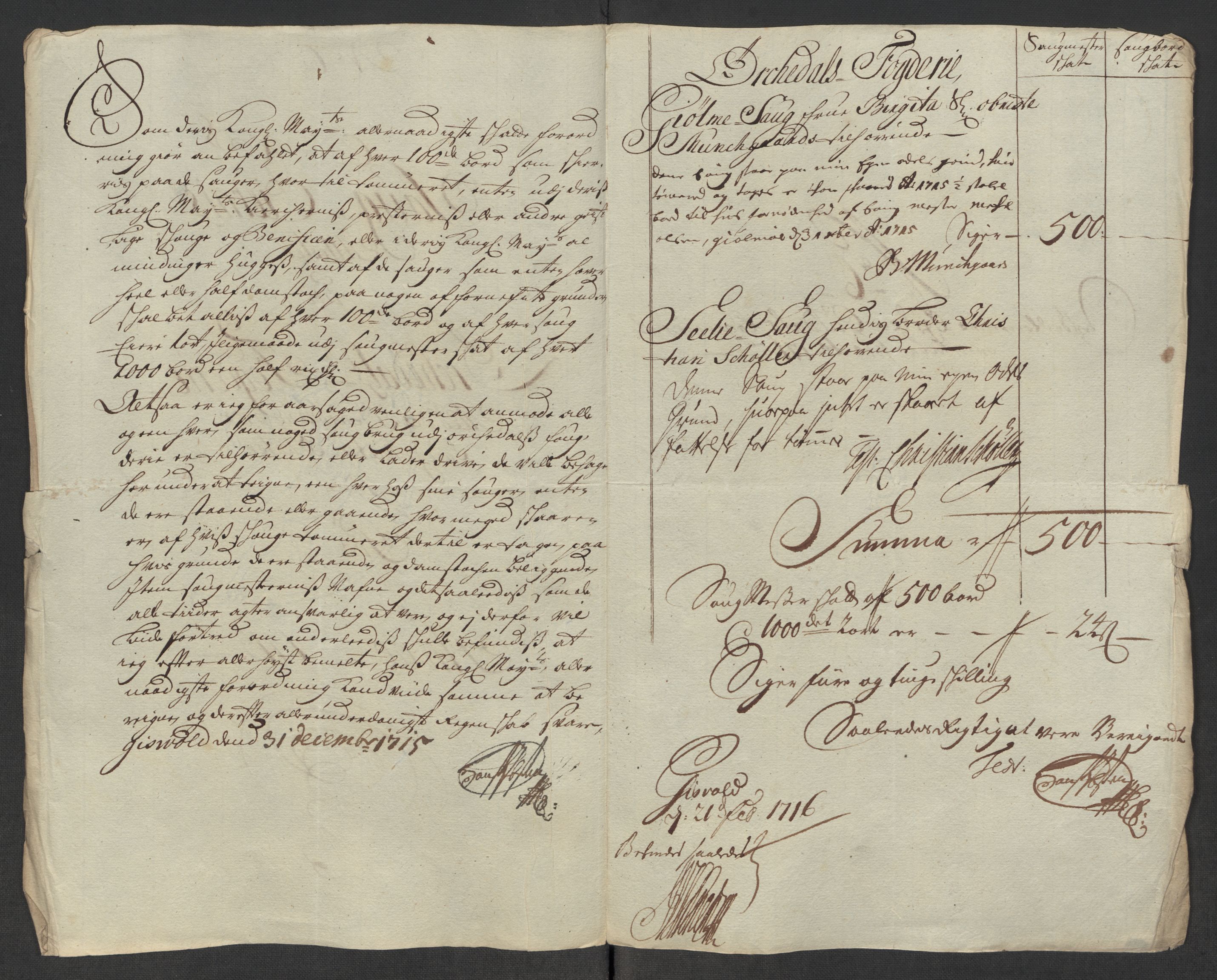 Rentekammeret inntil 1814, Reviderte regnskaper, Fogderegnskap, RA/EA-4092/R60/L3966: Fogderegnskap Orkdal og Gauldal, 1715, p. 126