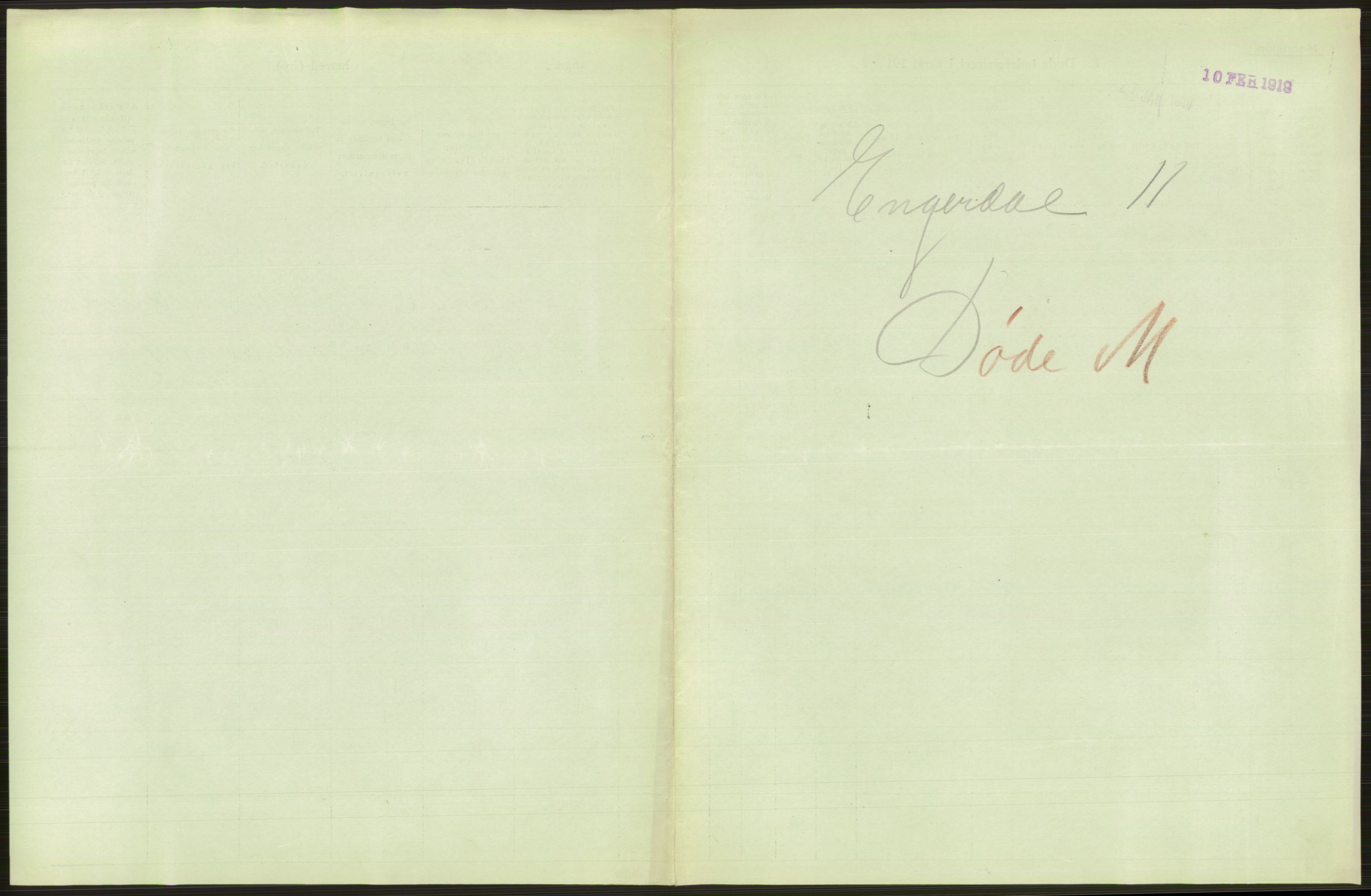 Statistisk sentralbyrå, Sosiodemografiske emner, Befolkning, RA/S-2228/D/Df/Dfb/Dfbh/L0014: Hedemarkens fylke: Døde. Bygder og byer., 1918, p. 617