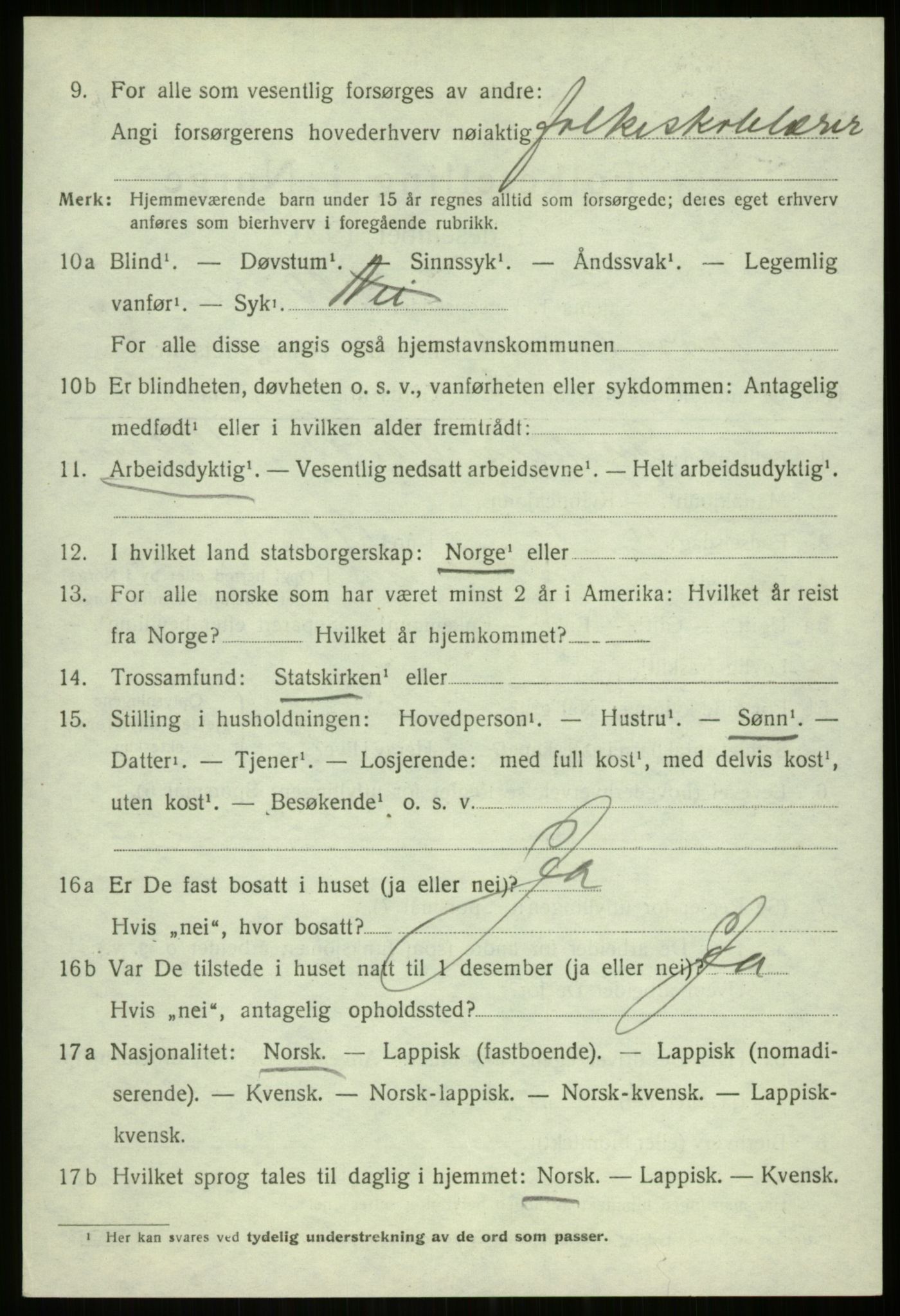 SATØ, 1920 census for Trondenes, 1920, p. 5282