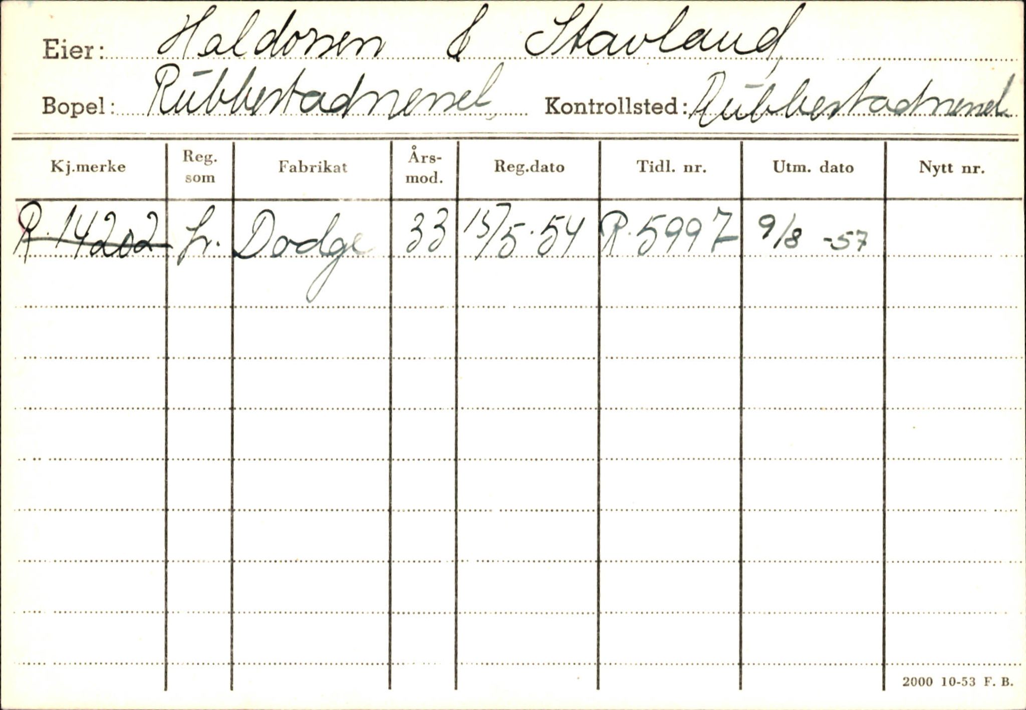 Statens vegvesen, Hordaland vegkontor, AV/SAB-A-5201/2/Ha/L0018: R-eierkort H, 1920-1971, p. 65