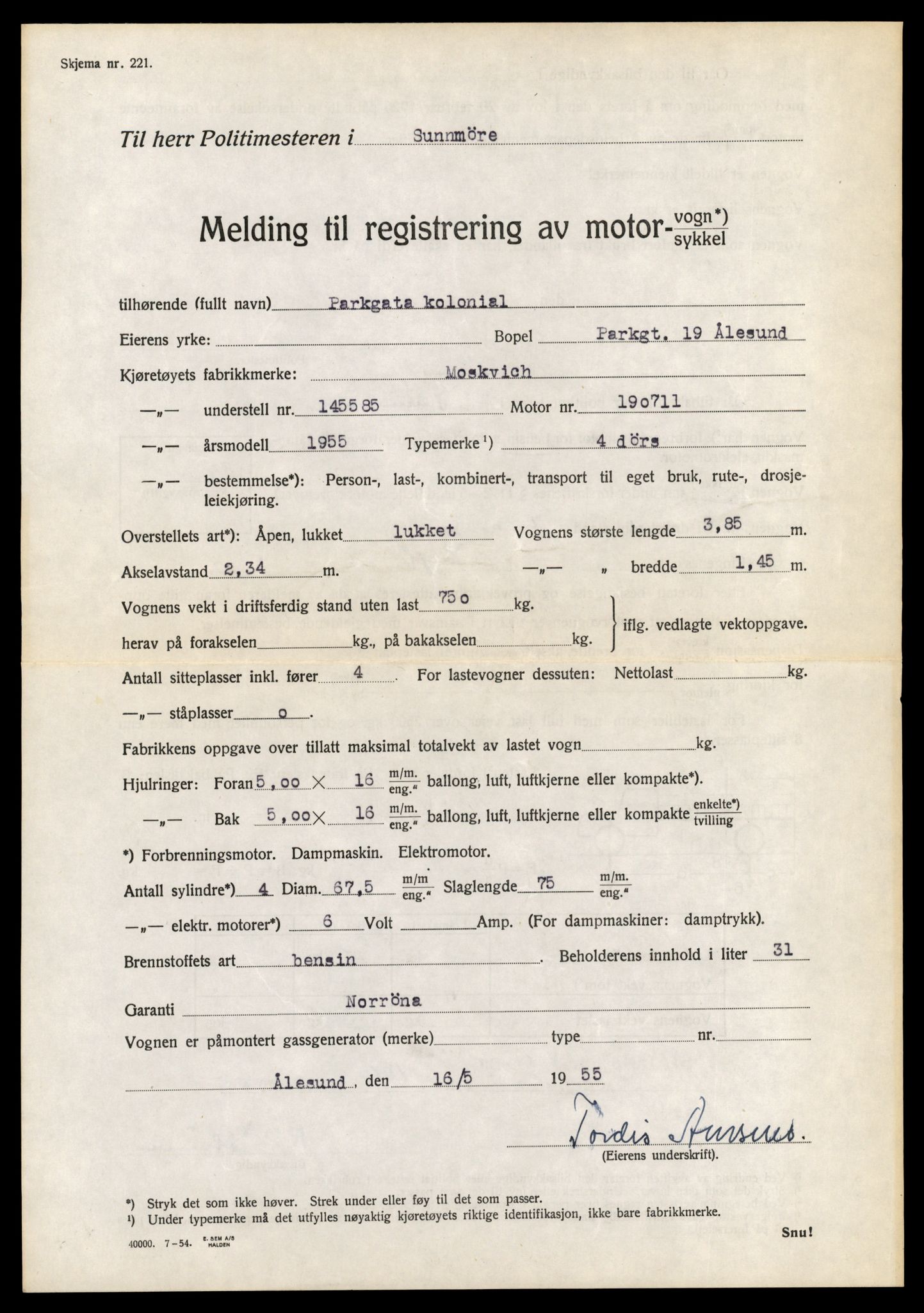 Møre og Romsdal vegkontor - Ålesund trafikkstasjon, SAT/A-4099/F/Fe/L0048: Registreringskort for kjøretøy T 14721 - T 14863, 1927-1998, p. 1443