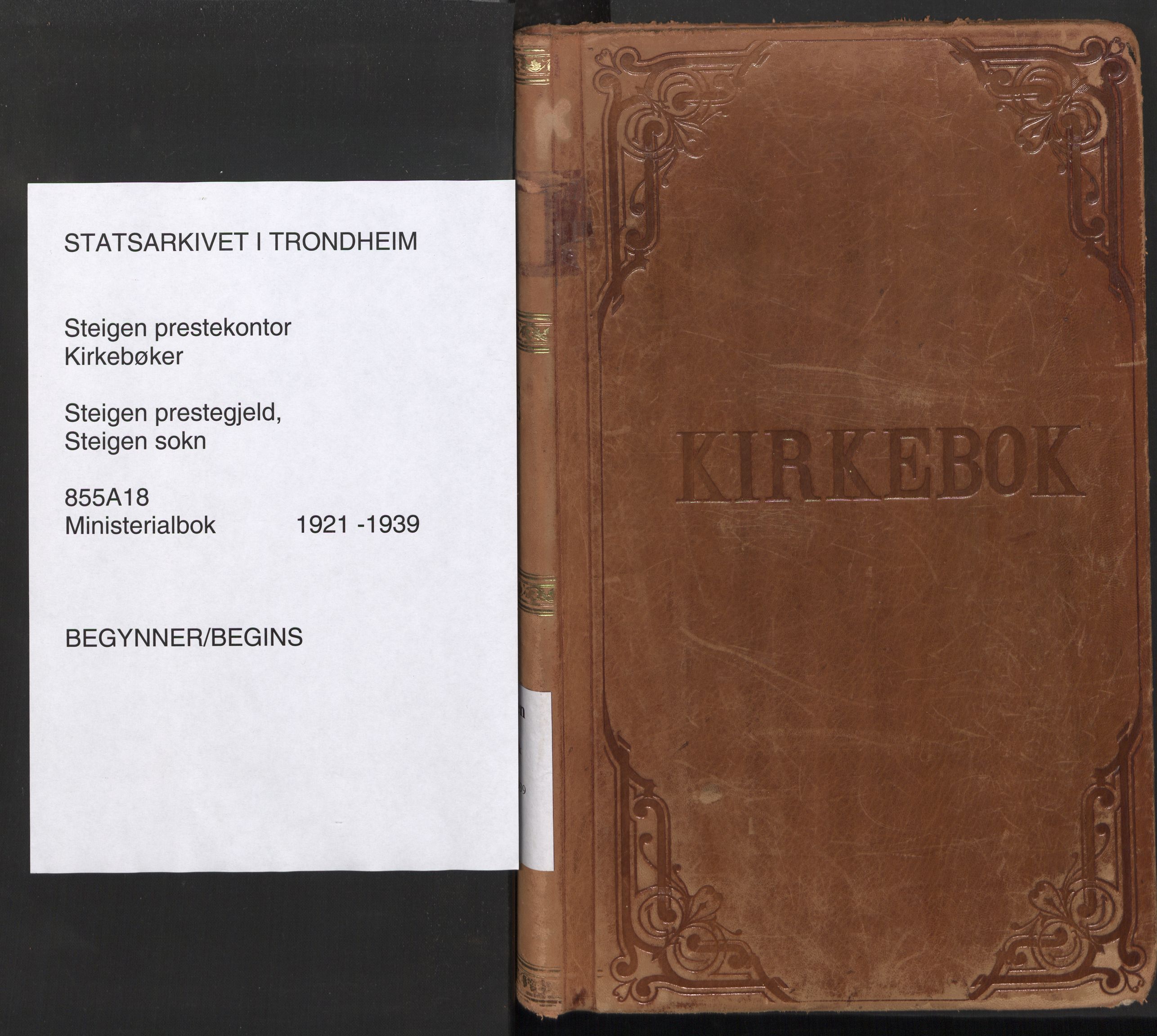 Ministerialprotokoller, klokkerbøker og fødselsregistre - Nordland, SAT/A-1459/855/L0809: Parish register (official) no. 855A18, 1921-1939