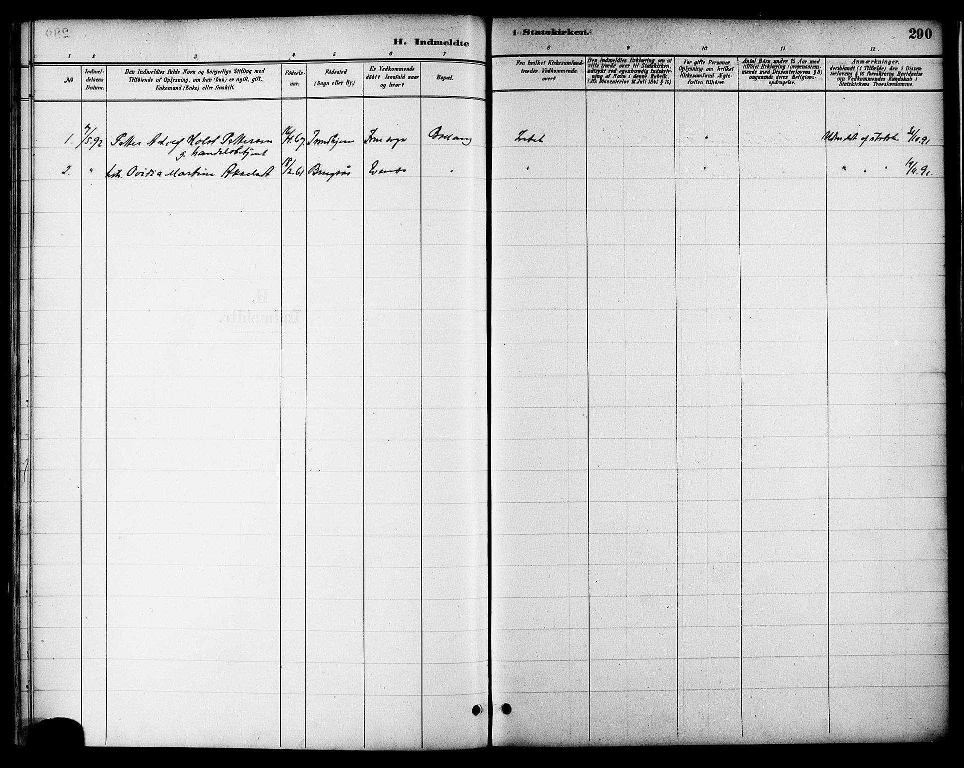 Ministerialprotokoller, klokkerbøker og fødselsregistre - Nordland, SAT/A-1459/863/L0898: Parish register (official) no. 863A10, 1886-1897, p. 290
