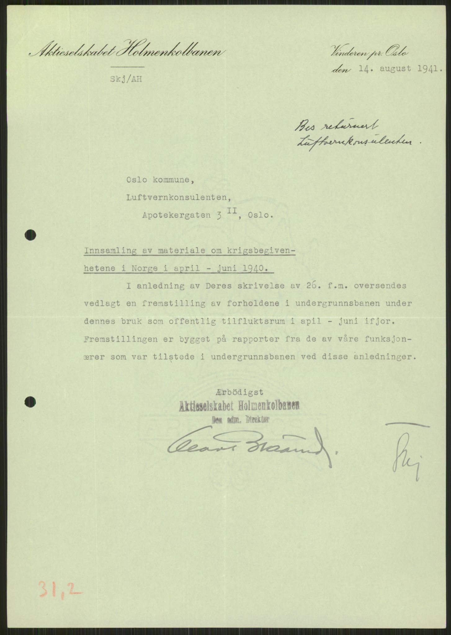 Forsvaret, Forsvarets krigshistoriske avdeling, AV/RA-RAFA-2017/Y/Ya/L0013: II-C-11-31 - Fylkesmenn.  Rapporter om krigsbegivenhetene 1940., 1940, p. 561