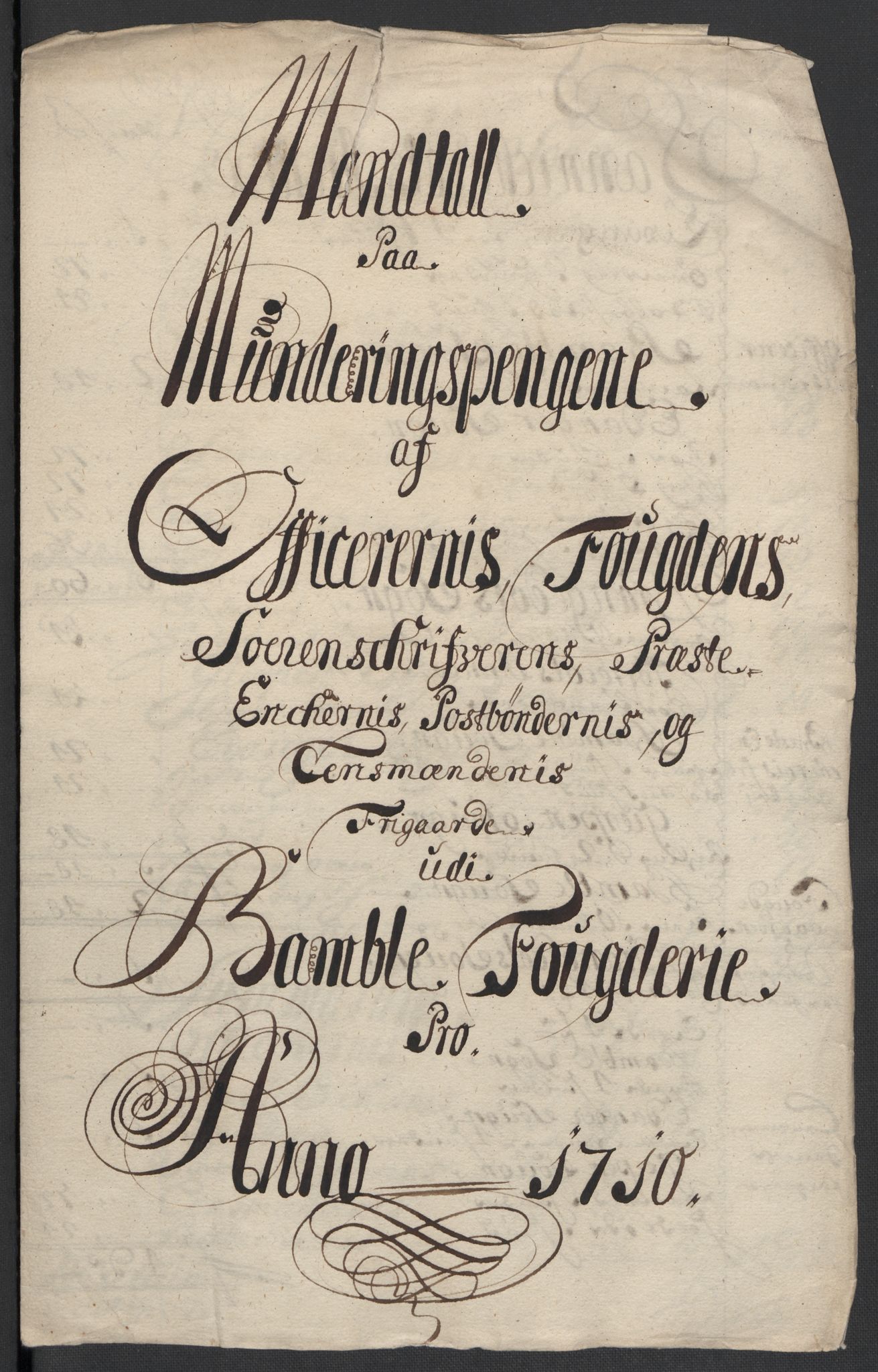 Rentekammeret inntil 1814, Reviderte regnskaper, Fogderegnskap, RA/EA-4092/R36/L2119: Fogderegnskap Øvre og Nedre Telemark og Bamble, 1710, p. 169