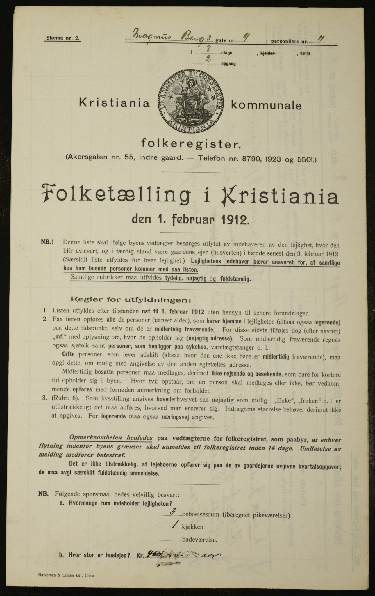 OBA, Municipal Census 1912 for Kristiania, 1912, p. 59594