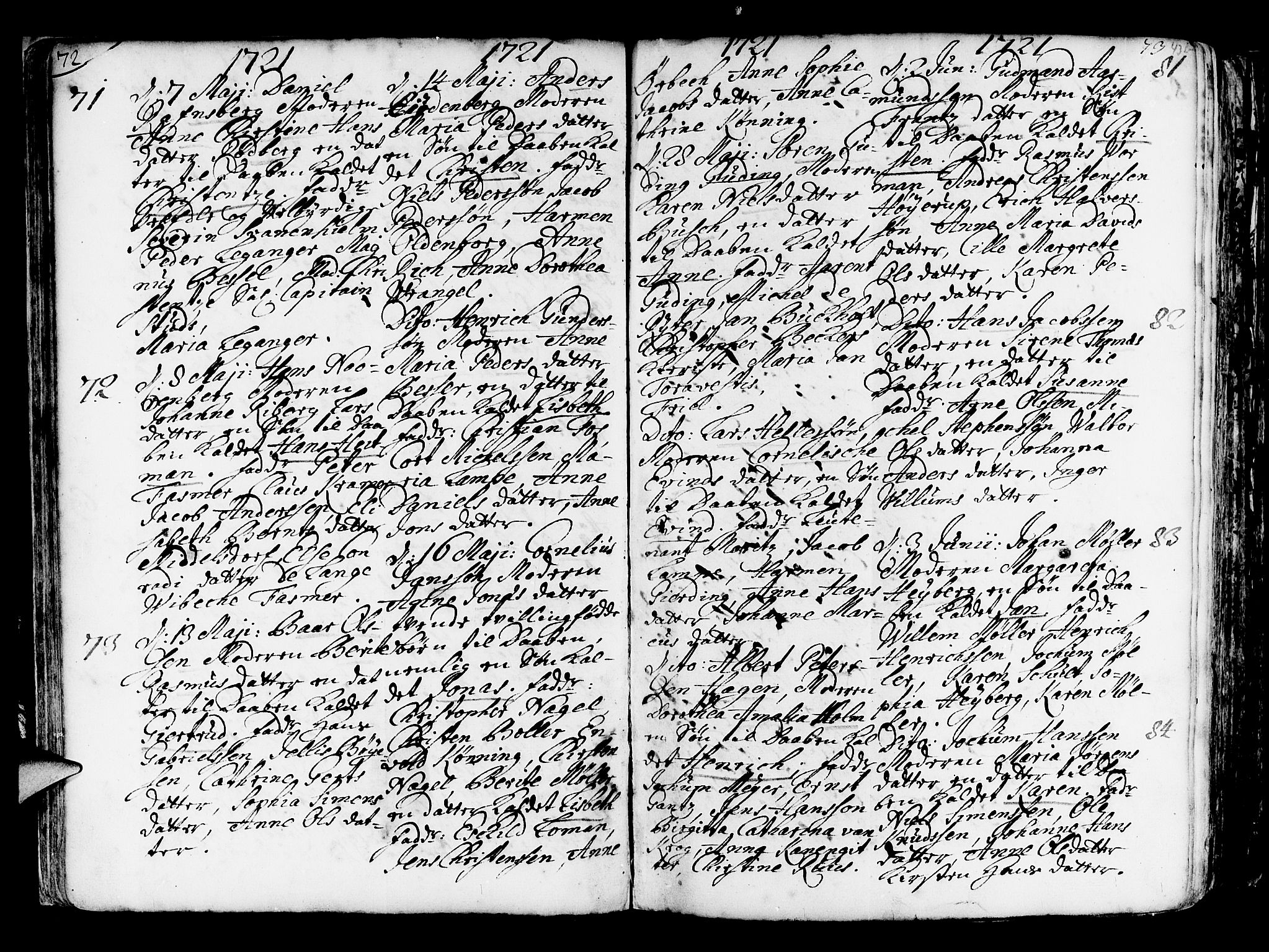 Nykirken Sokneprestembete, AV/SAB-A-77101/H/Haa/L0003: Parish register (official) no. A 3, 1717-1764, p. 43