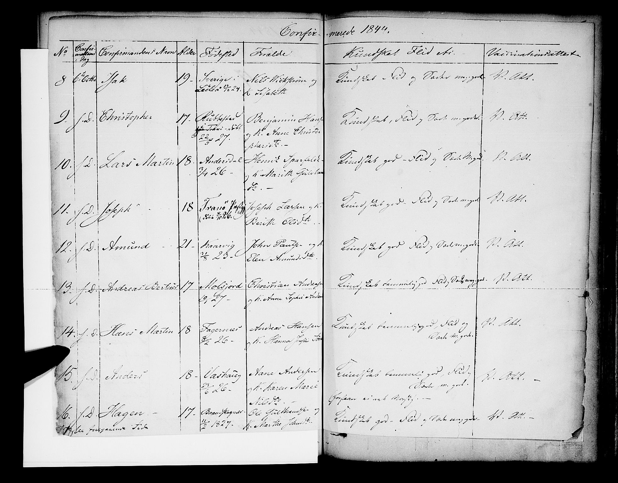 Lenvik sokneprestembete, SATØ/S-1310/H/Ha/Haa/L0004kirke: Parish register (official) no. 4, 1832-1844, p. 144c