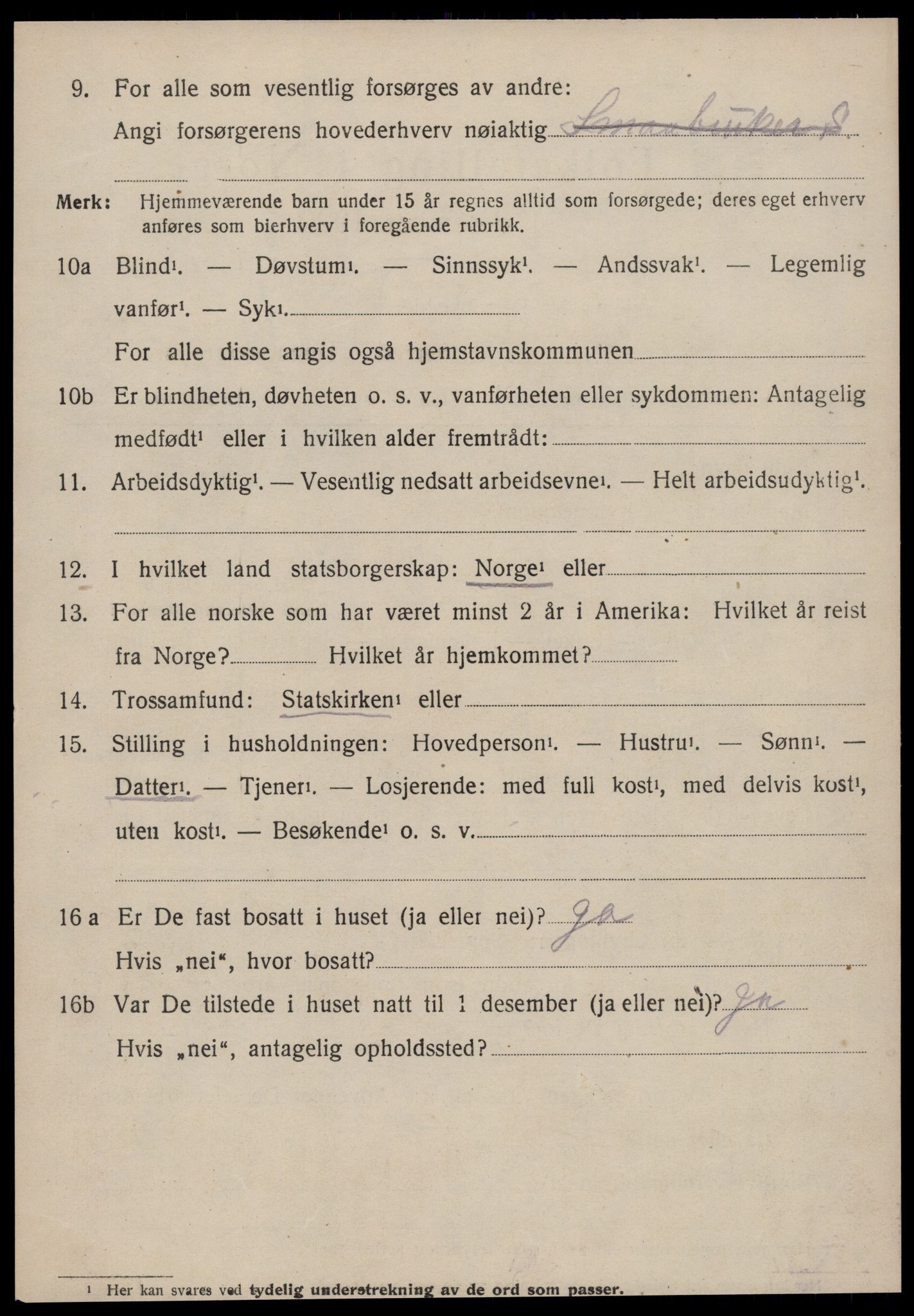 SAT, 1920 census for Norddal, 1920, p. 3350