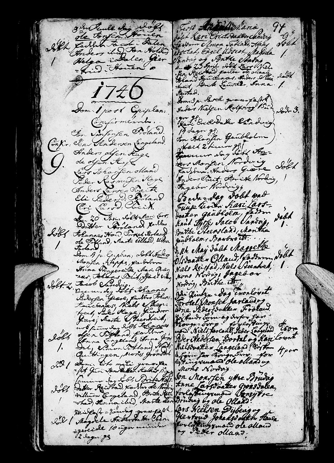 Os sokneprestembete, SAB/A-99929: Parish register (official) no. A 4, 1669-1760, p. 94